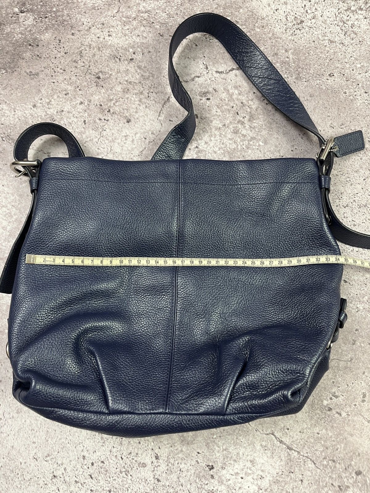 Coach Coach Navy Pebbled Leather Hobo Shoulder Bag Large Size ONE SIZE - 13 Thumbnail