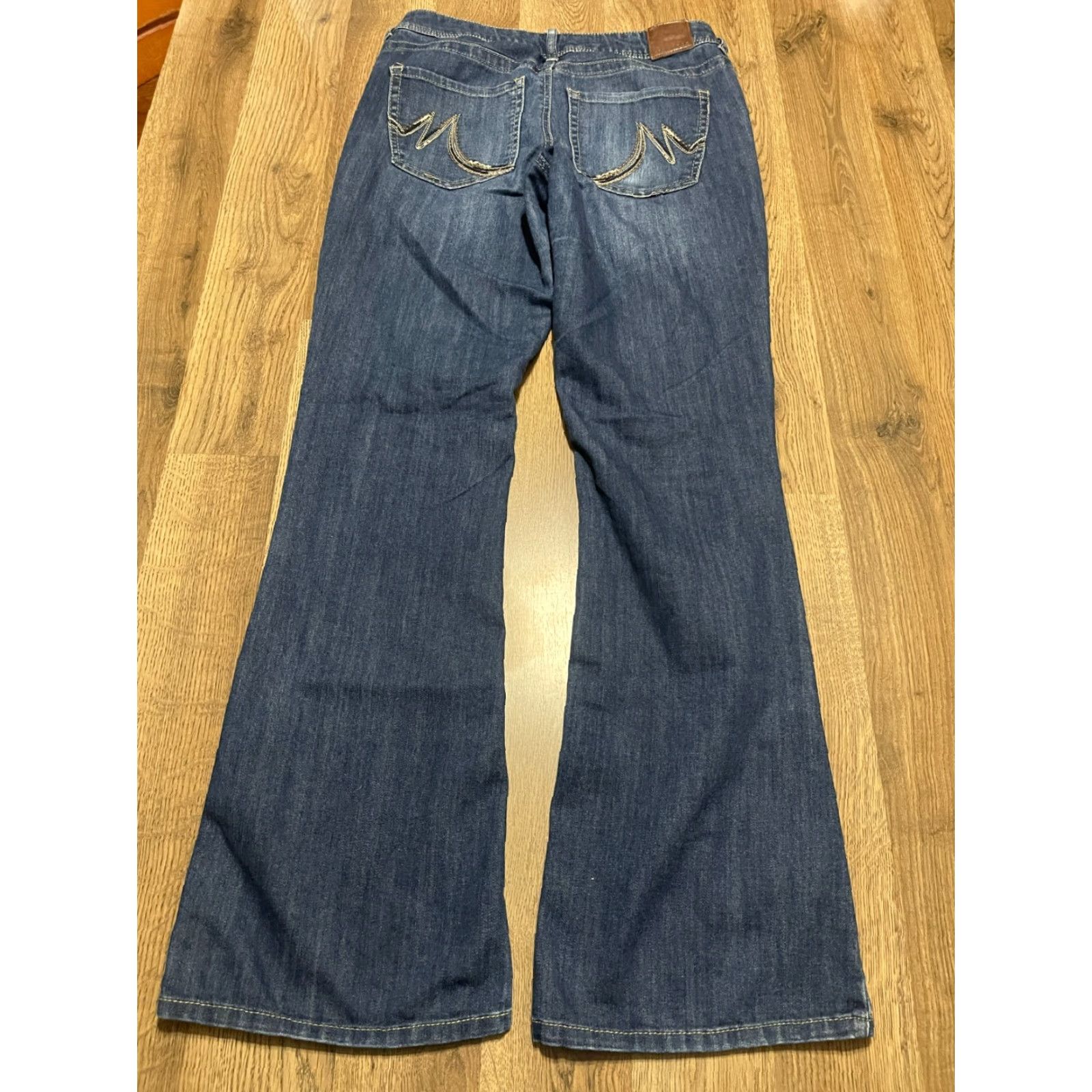 Vintage Maurices Jeans Women’s 4 Long Blue Denim Flared Pockets Size 27" / US 4 / IT 40 - 2 Thumbnail