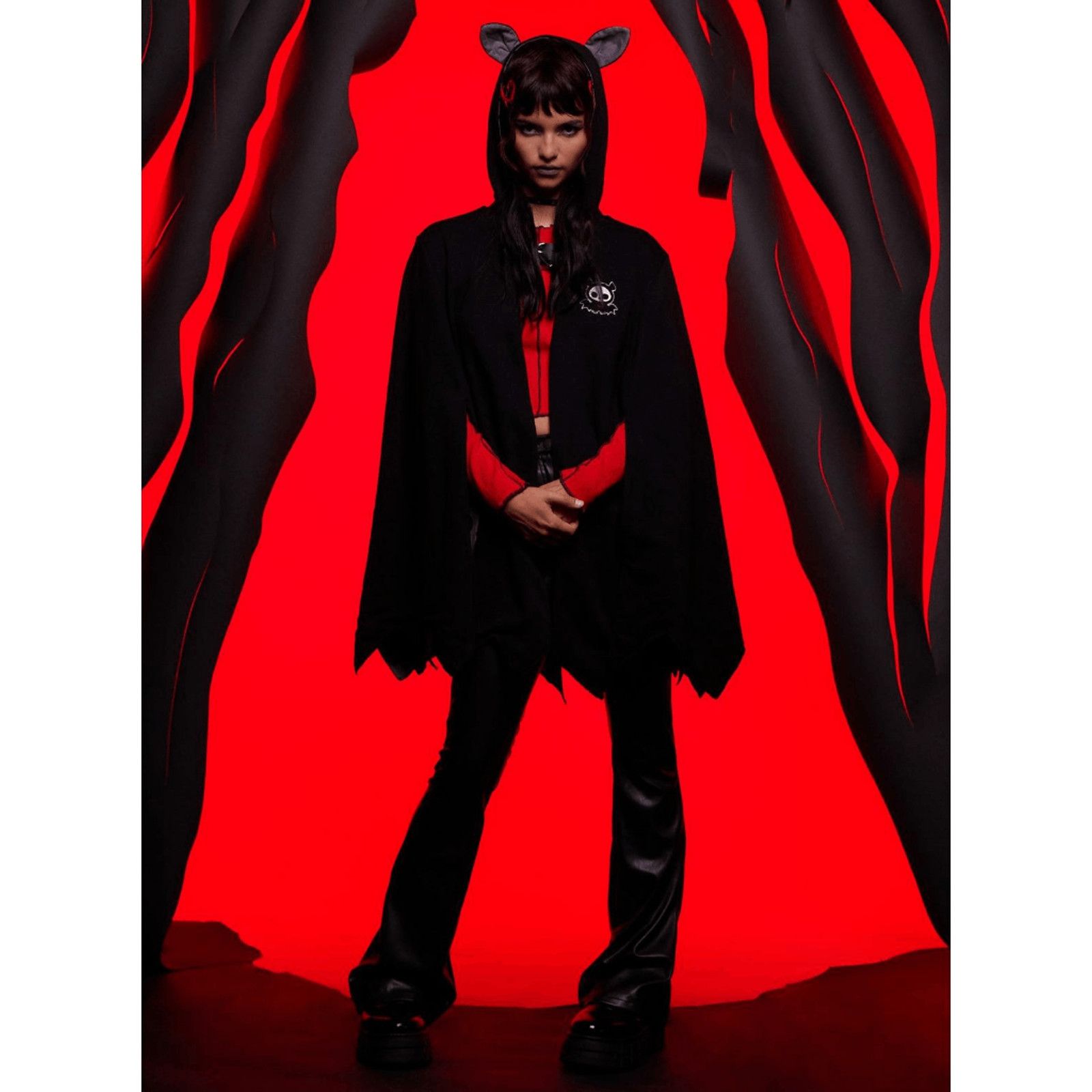 Other Skelanimals Diego Bat Goth Emo Egirl Hooded Winged Cape S/M Size US M / EU 48-50 / 2 - 1 Thumbnail