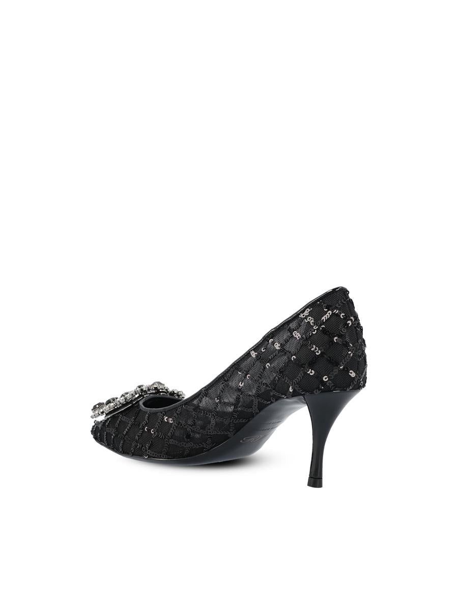 Roger Vivier o1s22i1n0824 Mesh Efflorescence Decol Pumps in Black Size US 9 / IT 39 - 3 Thumbnail
