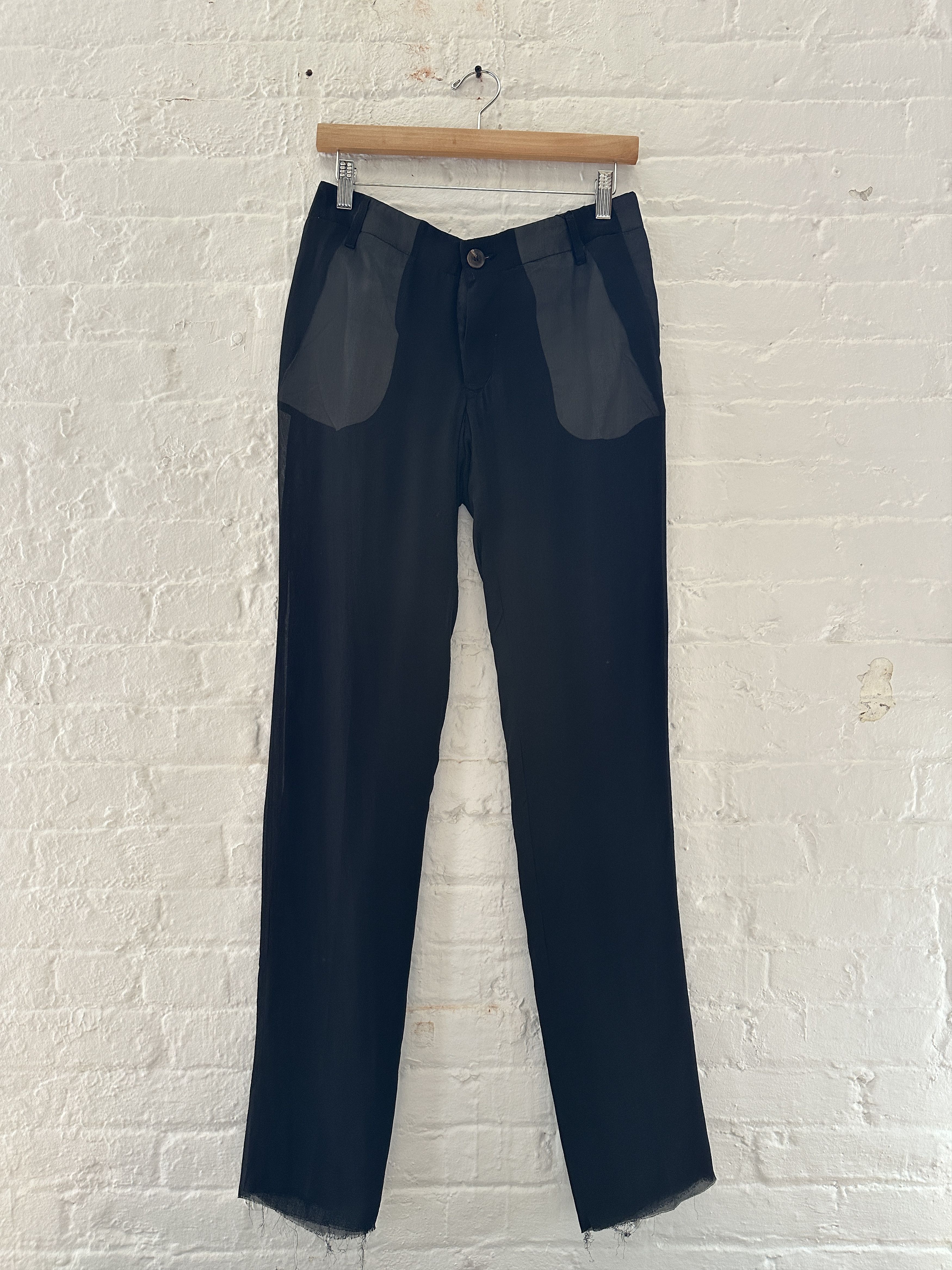 Rick Owens Rick Owens Paneled Silk Trousers Size US 30 / EU 46 - 1 Thumbnail