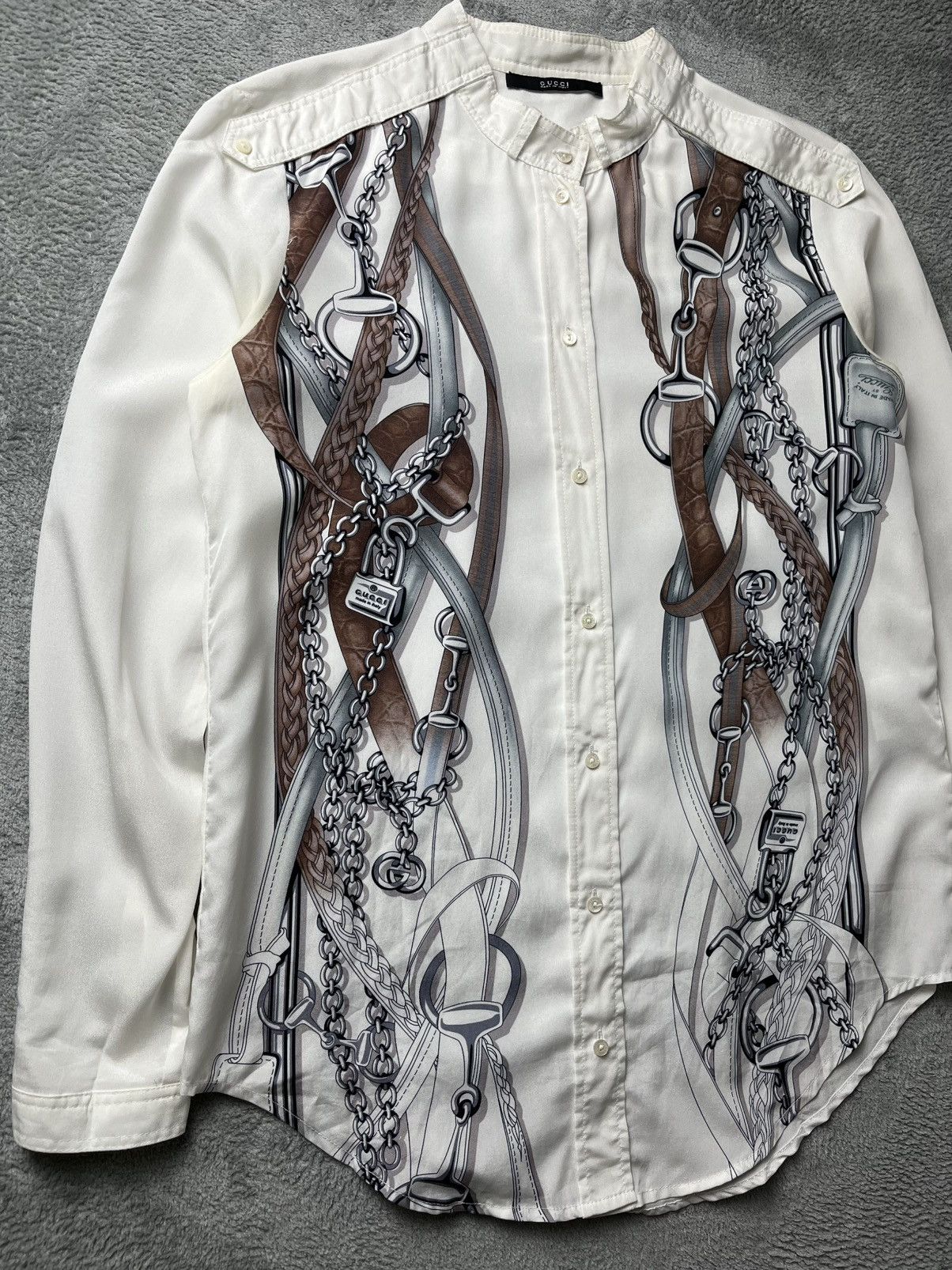 Gucci Gucci - Tom ford - SS11 Resort 11 Horsebit Shirt Size XS / US 0-2 / IT 36-38 - 3 Thumbnail
