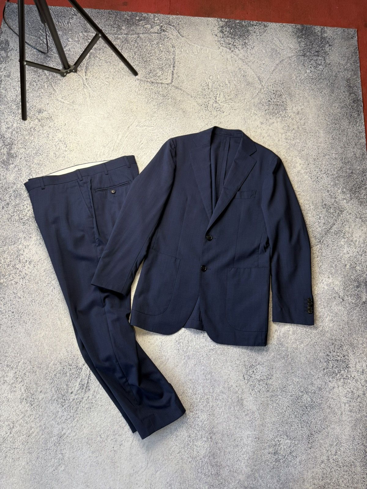 Suitsupply Mens Suitsupply Havana Patch UL Blue Wool Suit Size 46R - 1 Thumbnail
