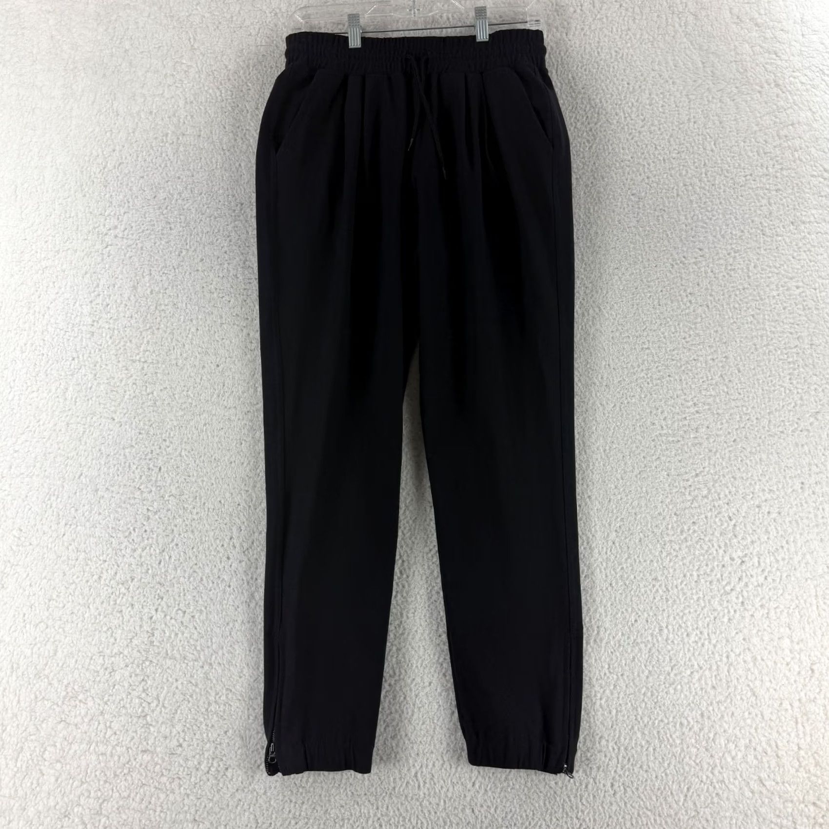 Vintage Lorna Jane Jogger Pants Womens XS Black Drawstring Ankle Zip Activewear Gym Pants Size 26" / US 2 / IT 38 - 2 Thumbnail