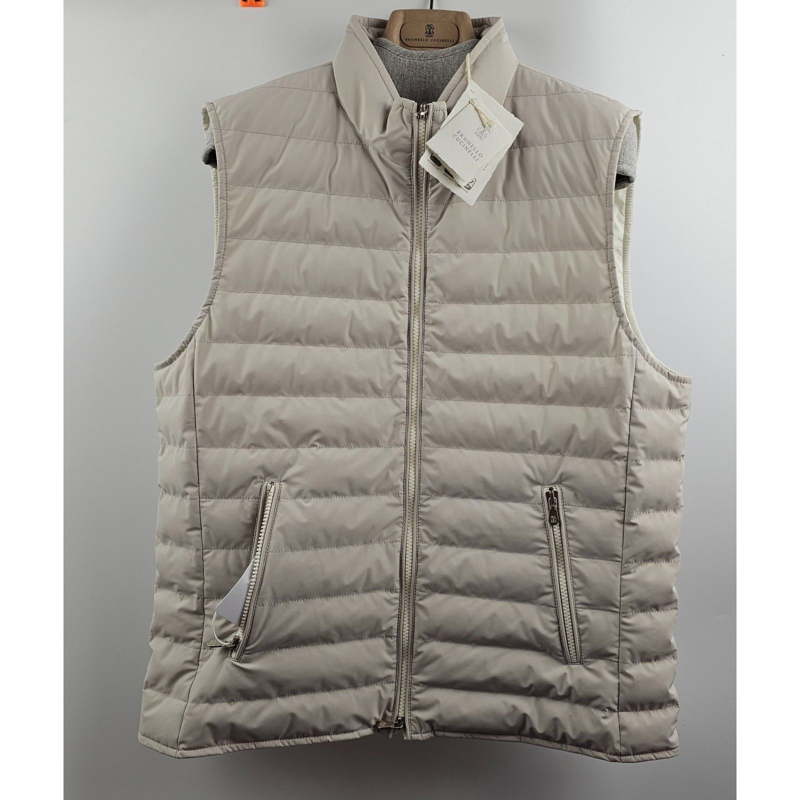 BRUNELLO CUCINELLI $2650 Ivory Down Vest New & Authentic (Me