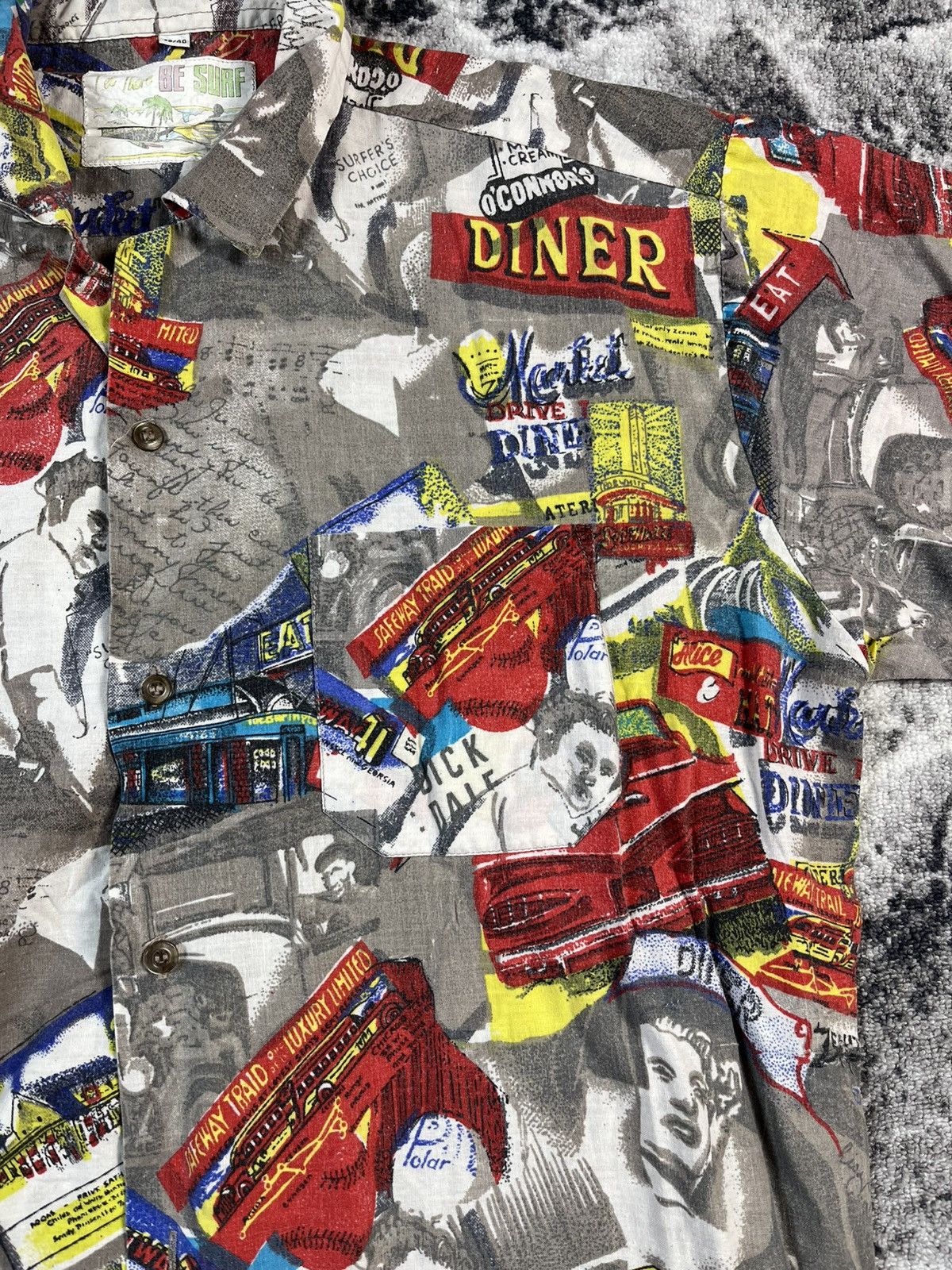 Vintage Vintage Dick Dale Surf Diner AOP Shirt 90s XL Rare Size US XL / EU 56 / 4 - 4 Thumbnail