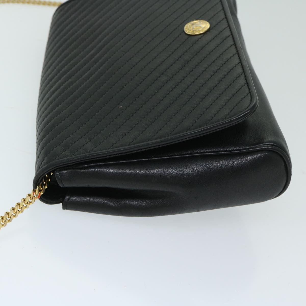 Celine CELINE Chain Shoulder Bag Leather Black Size ONE SIZE - 5 Thumbnail