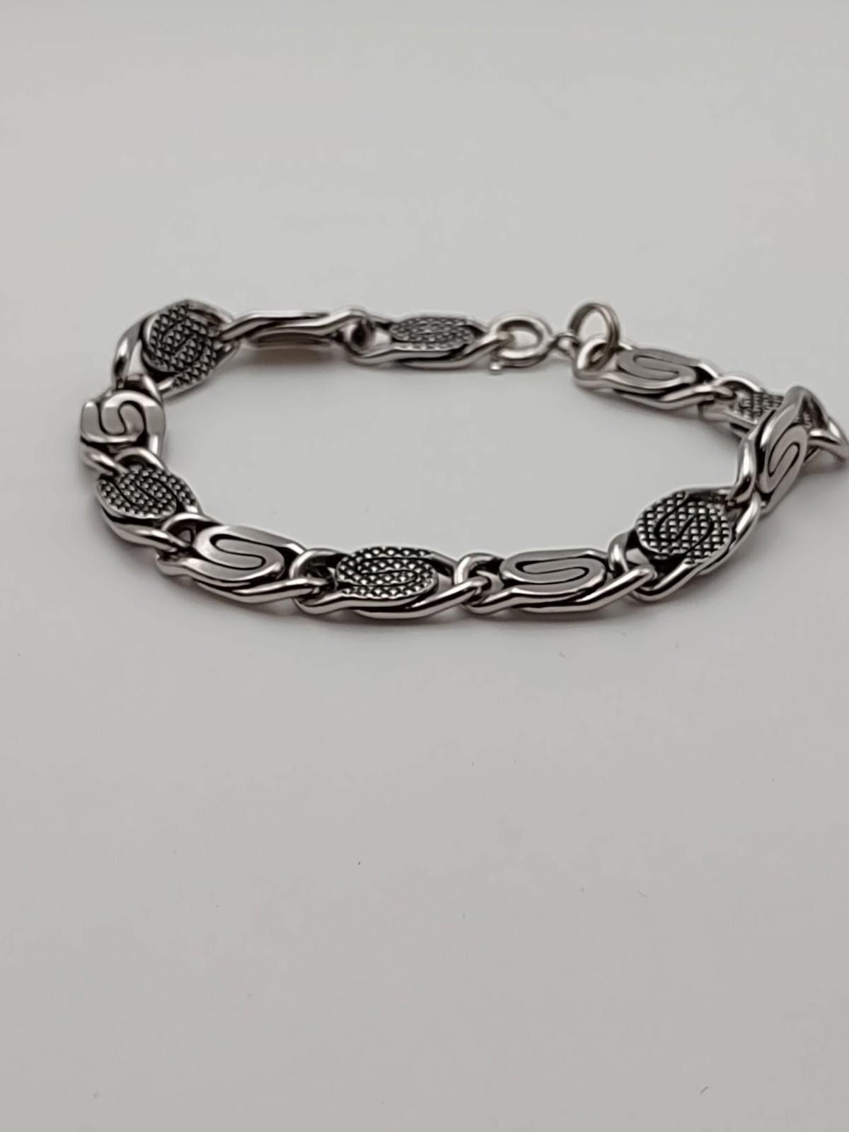 The Unbranded Brand Sterling Silver Artisan Link Bracelet 7” Unisex 17.3g Size ONE SIZE - 1 Thumbnail