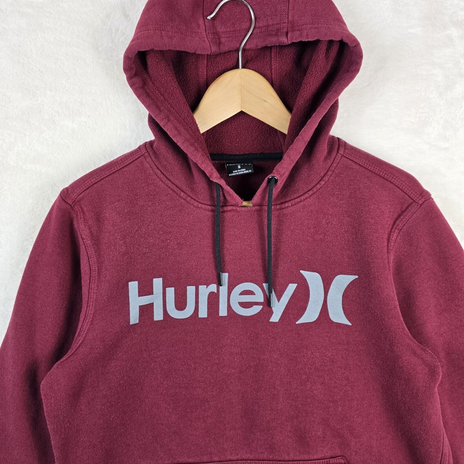 Hurley Hurley Hoodie Small Burgandy Logo Pullover Hoodie Y2K vtg Size US S / EU 44-46 / 1 - 3 Thumbnail