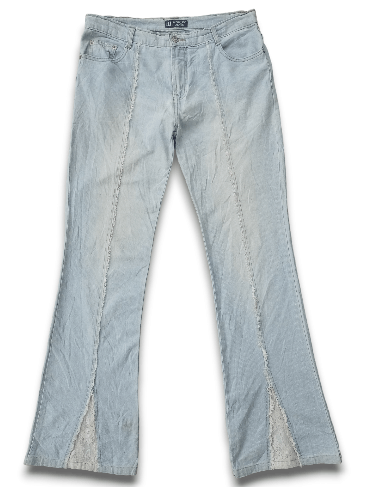 Japanese Brand Vintage Japanese Brand Light Wash Embroidered Flare Jeans Size 31" - 1 Thumbnail