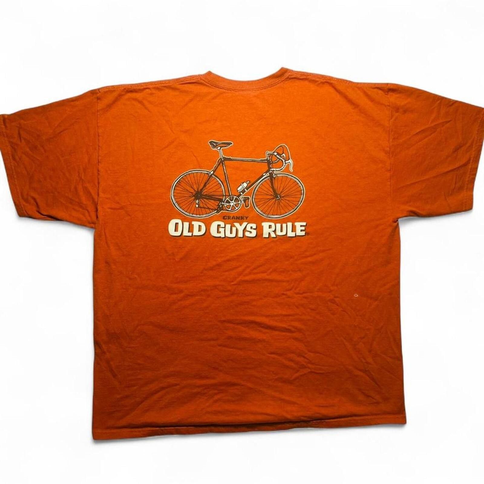 Other Old Cranky Guys Rule Bicycle Graphic T-Shirt Orange Size XXL Size US XXL / EU 58 / 5 - 2 Thumbnail