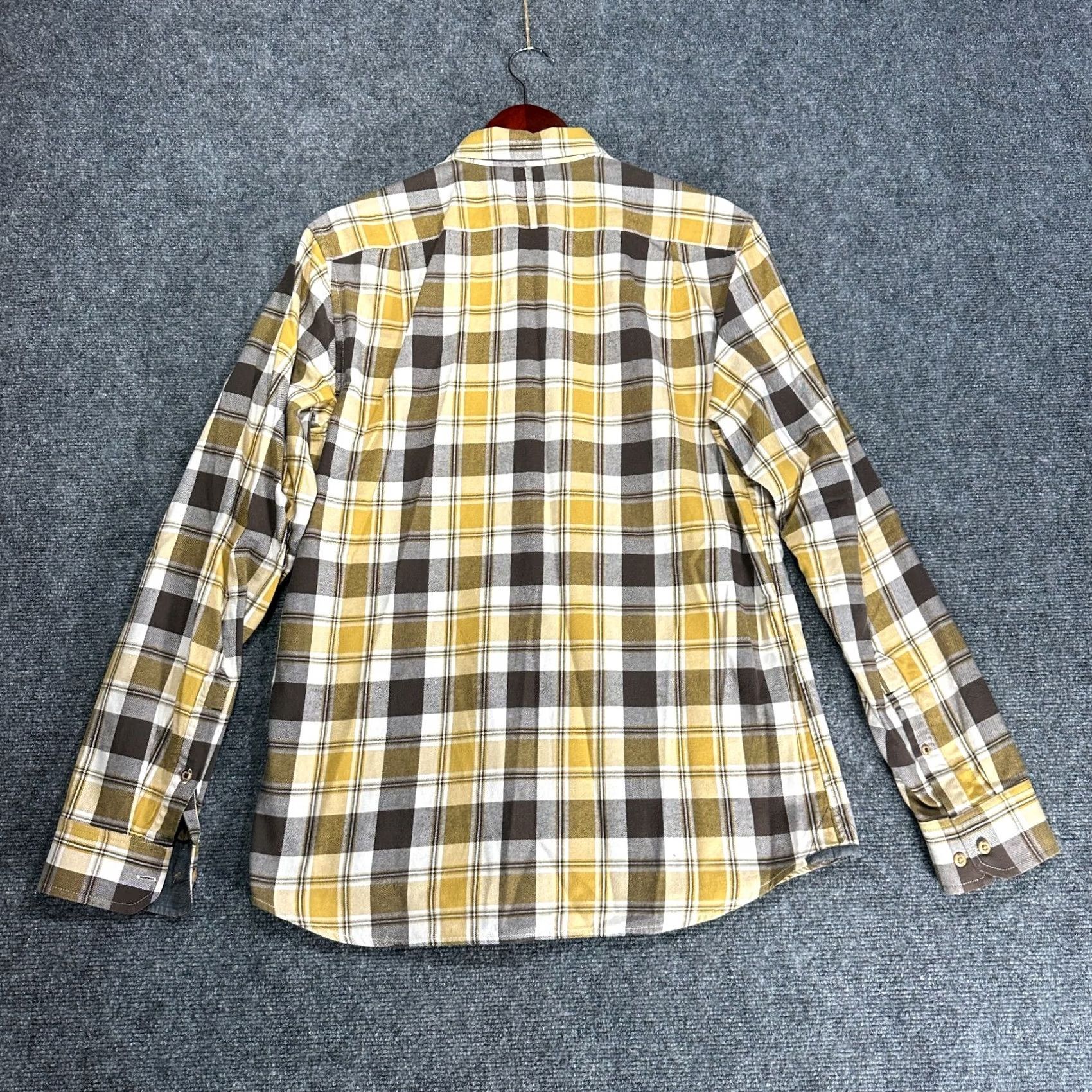 Banana Republic Banana Republic Shirt Mens Medium Button-Up Plaid Yellow Cotton Flannel Pockets Size US M / EU 48-50 / 2 - 6 Thumbnail