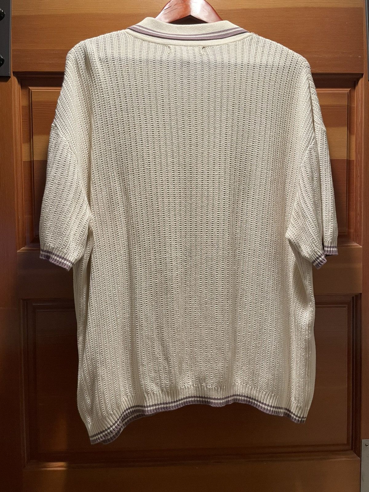Standard Cloth × Urban Outfitters Urban Outfitters Stitch Knit Shirt, White/Purple Size US M / EU 48-50 / 2 - 3 Thumbnail