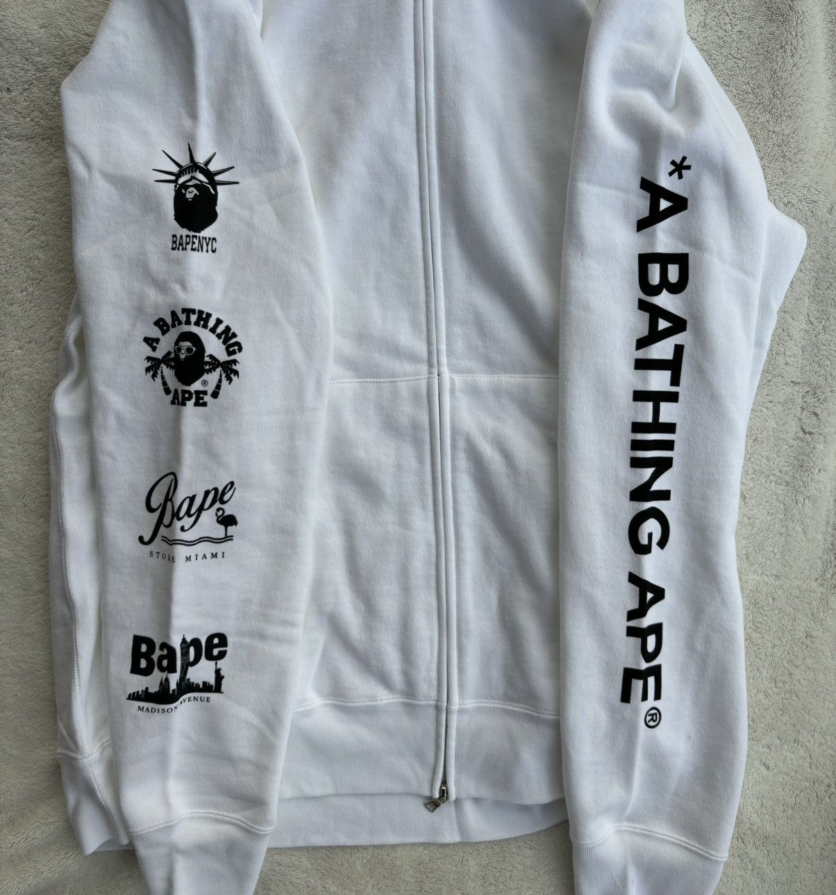 Bape Bape White ‘USA Flag’ Zip Shark Hoodie Size US XXL / EU 58 / 5 - 5 Thumbnail