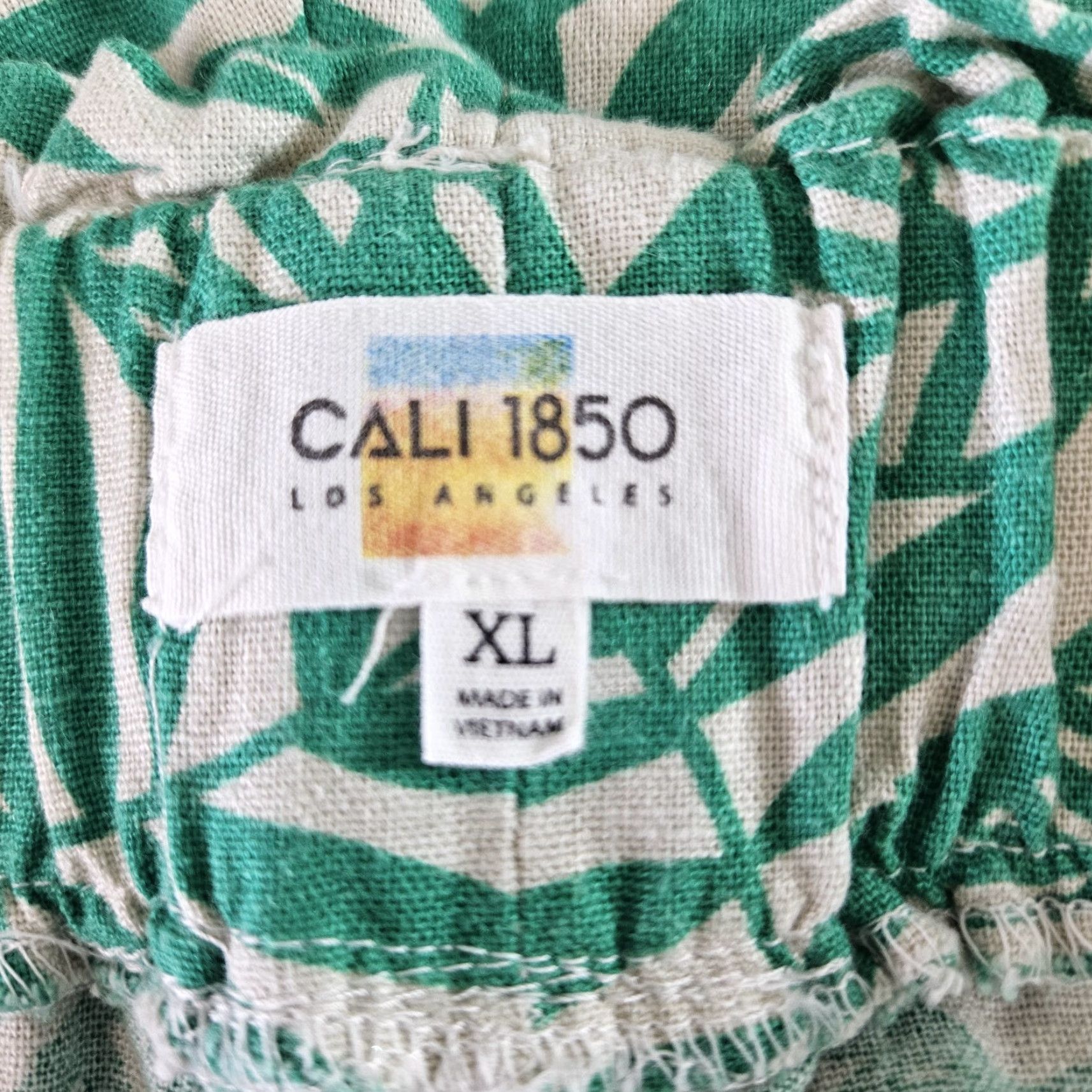 Vintage Cali 1850 Womens Shorts XL Green Linen Blend Belted Pockets High Rise Size 40" / US 18 - 4 Thumbnail