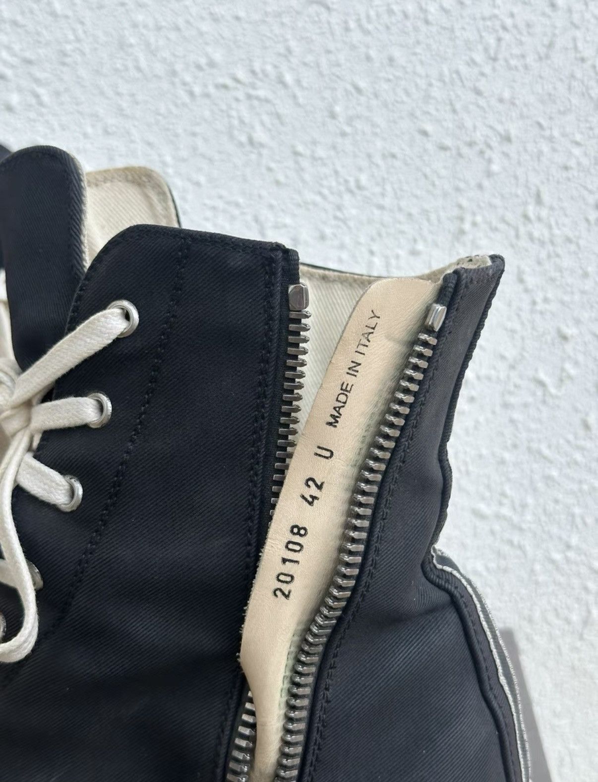 Rick Owens Rick Owens DRKSHDW mismatched lettering high-top sneakers Size US 8.5 / EU 41-42 - 7 Thumbnail