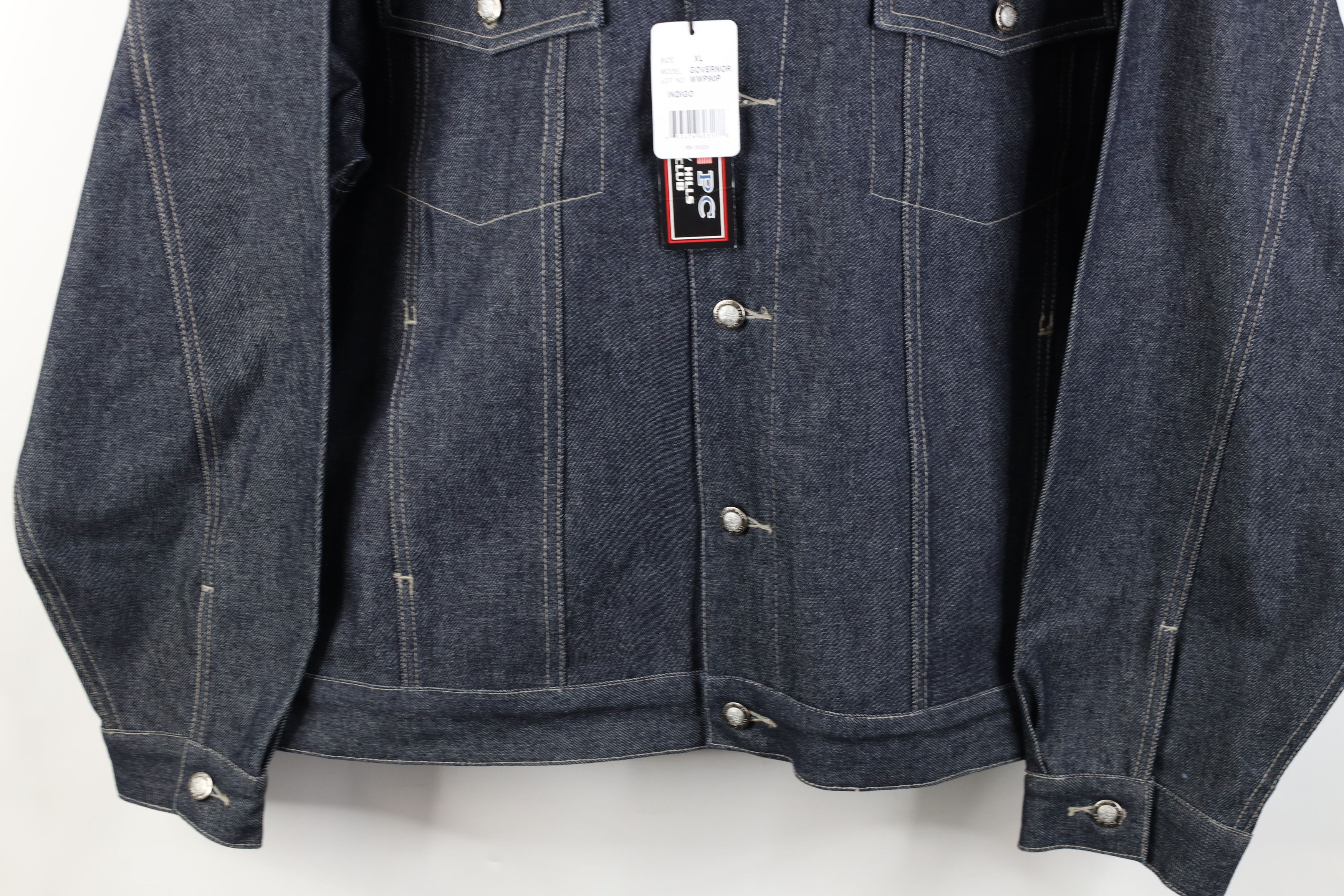 Vintage Deadstock Vintage 90s Y2K Streetwear Trucker Jacket Indigo Size US XL / EU 56 / 4 - 4 Thumbnail
