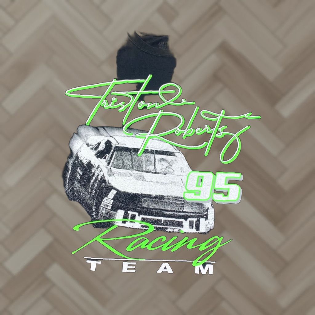 NASCAR J Galt Shirt One Size Black Nascar Racing Cars 95 Tristan Robers 12313 Mens T-Shirt Graphic Print Crew Neck Cotton Vintage: No Size US M / EU 48-50 / 2 - 1 Thumbnail
