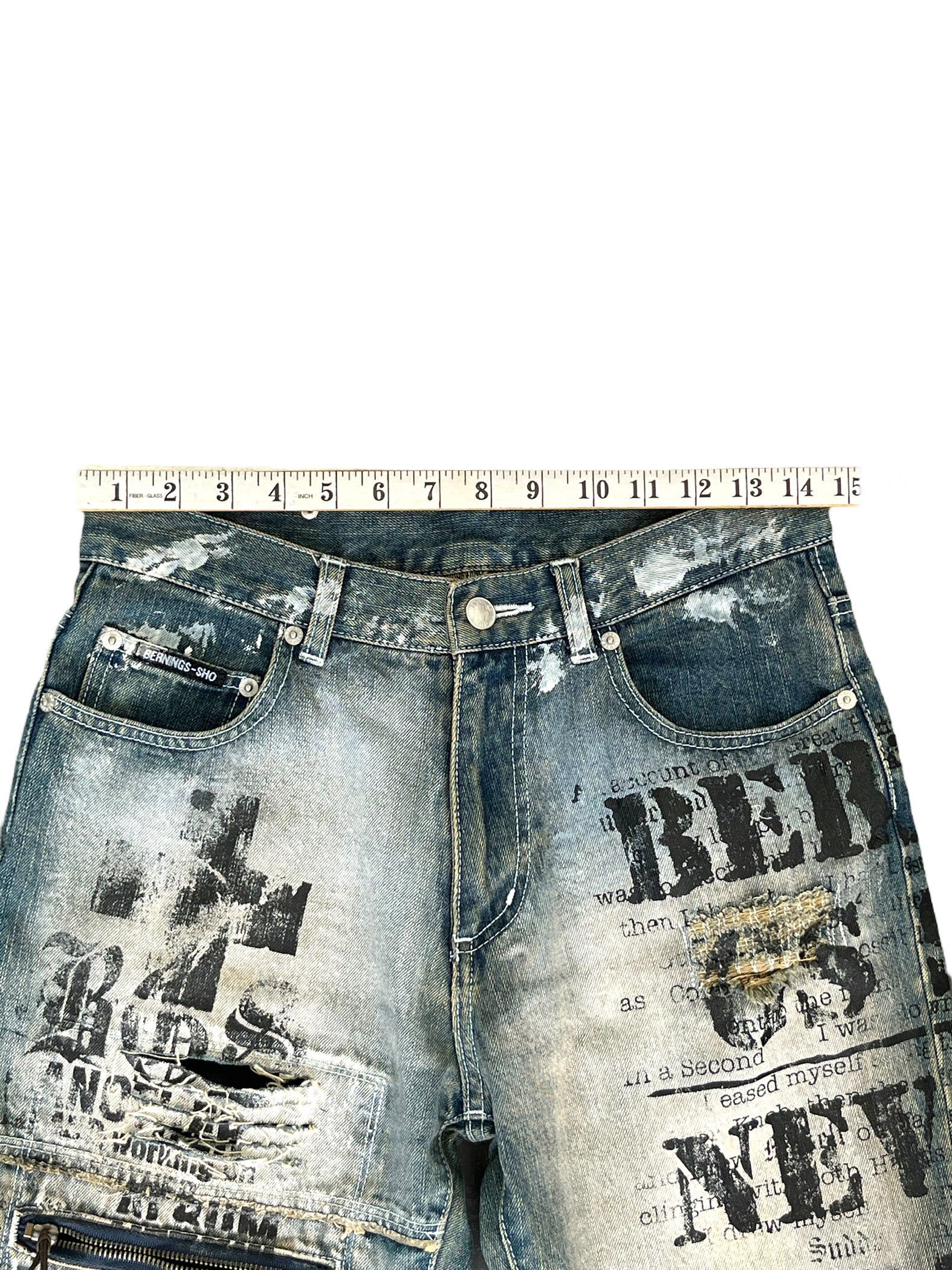 BERNINGS SHO FLARE🔥BERNINGS-SHO Distressed Seditionaries Bondage Zippers Size US 29 - 22 Thumbnail