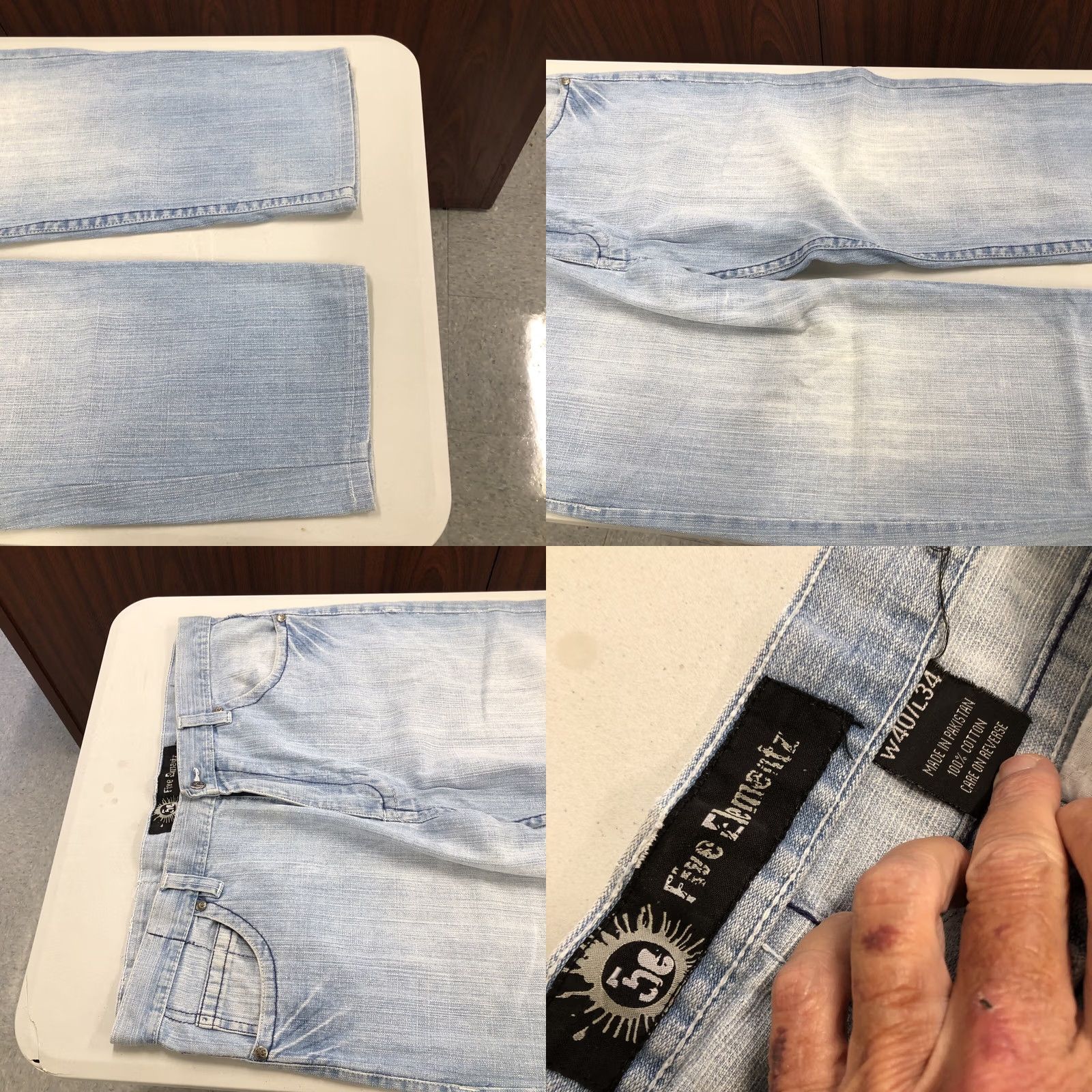 Element VINTAGE Five Elementz Jeans Men 40x28.5 Wide-Leg Baggy Hip Hop Skate Street Y2K Size US 40 / EU 56 - 9 Thumbnail