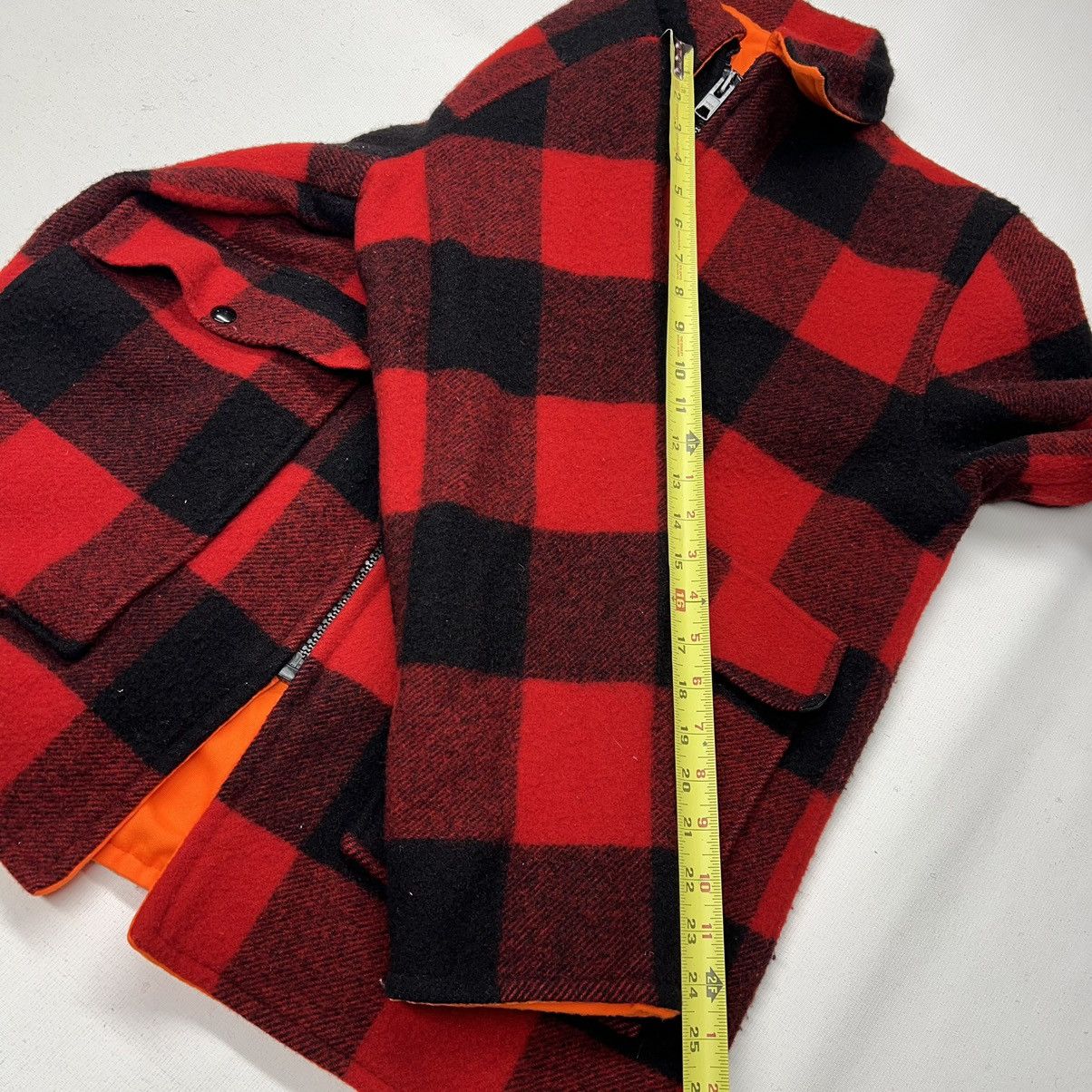 Vintage × Woolrich Woolen Mills VTG Woolrich Jacket Red Plaid Reversible Coat Blaze Wool Size US L / EU 52-54 / 3 - 24 Thumbnail