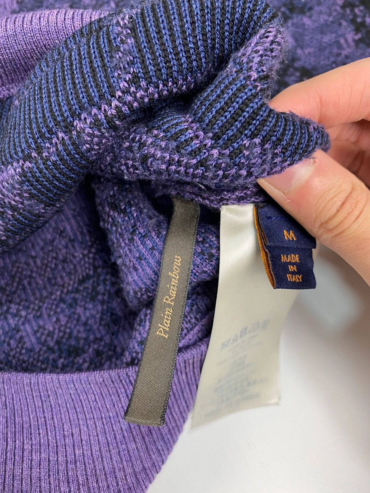 Louis Vuitton LV SS19 RUNWAY BRICK ROAD SWEATER IN PURPLE SIZE:S|L Size US M / EU 48-50 / 2 - 5 Thumbnail