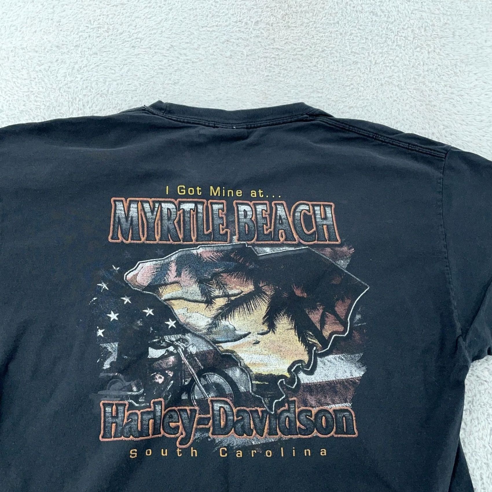 Harley Davidson Harley-Davidson T-Shirt XL Black Myrtle Beach South Carolina Motorcycle Biker Size US XL / EU 56 / 4 - 5 Thumbnail