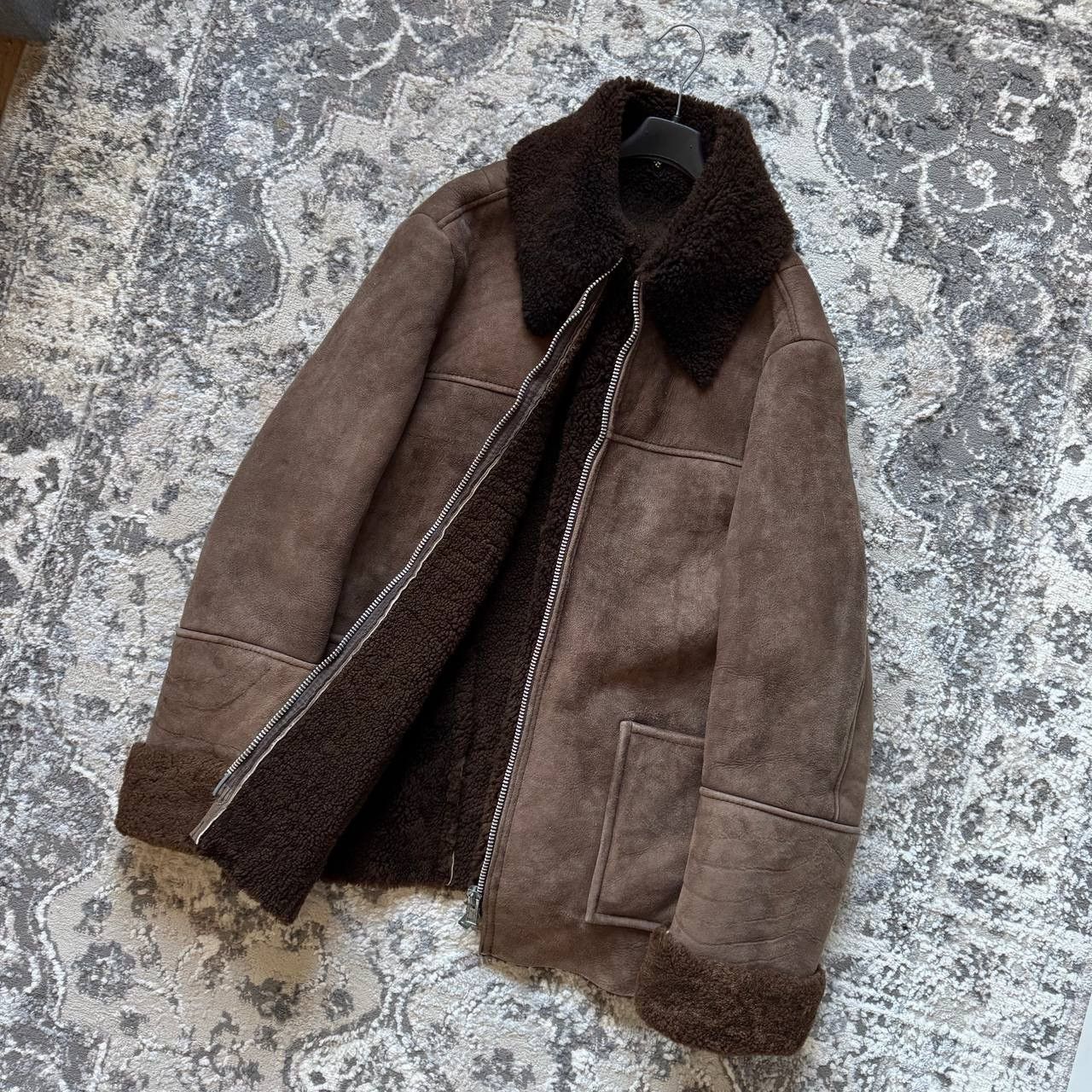 Genuine Leather Vintage Genuine Leather Shearling Sheep Skin Aviator Jacket Size US XL / EU 56 / 4 - 4 Thumbnail