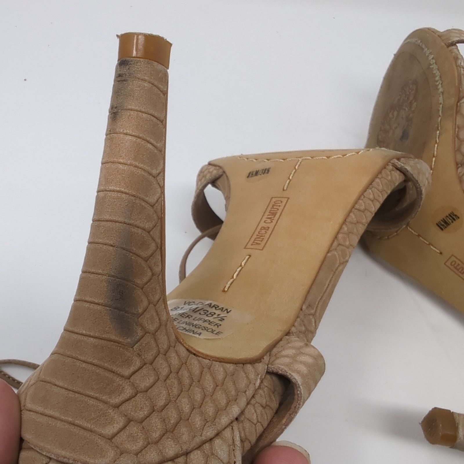 Vince Camuto Vince Camuto Suede Snake Print Leather Heels Womens Size 8.5 Size US 8.5 / IT 38.5 - 7 Thumbnail