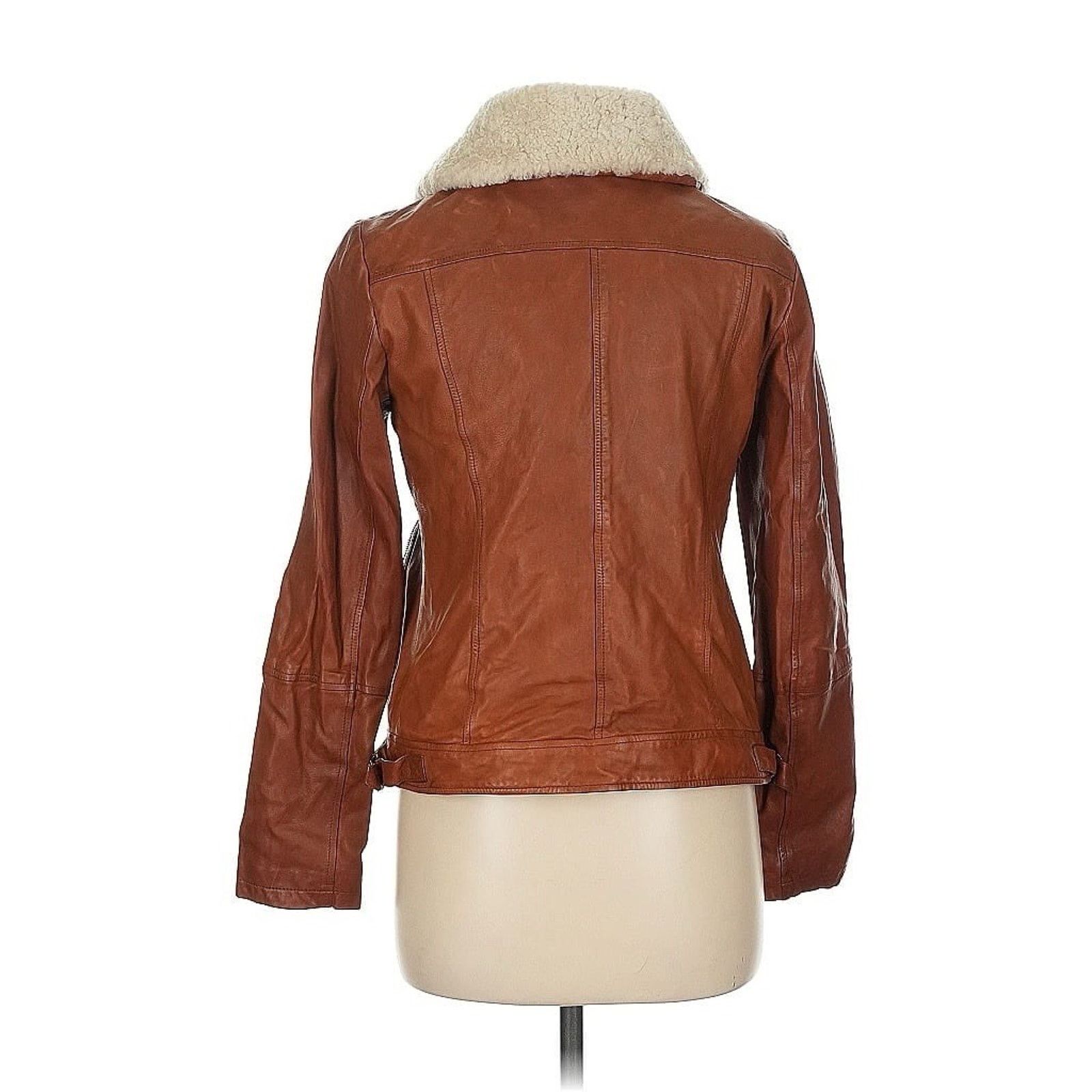 Banana Republic Banana Republic Boa Leather Jacket Brown Collar Aviator M Size M / US 6-8 / IT 42-44 - 2 Thumbnail