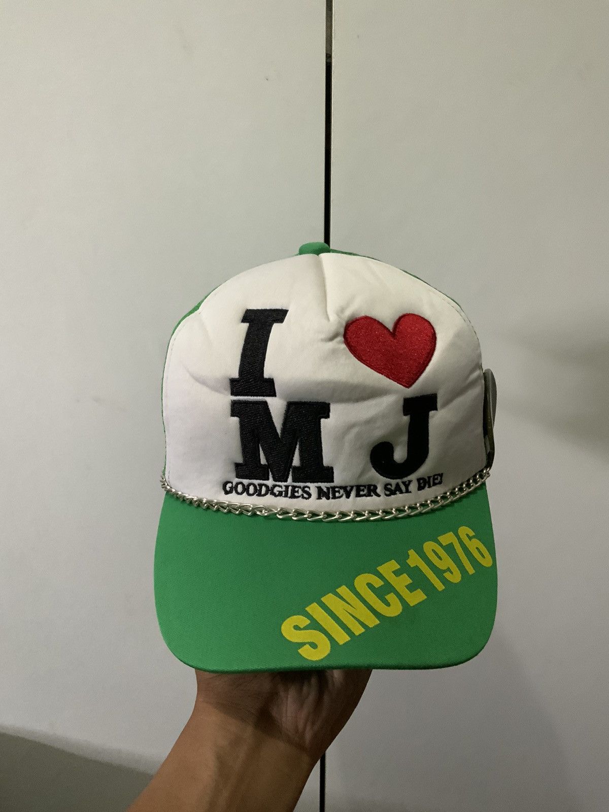 If Six Was Nine I LOVE MJ Goodgies Never Say Die Trucker Hat Size ONE SIZE - 5 Thumbnail