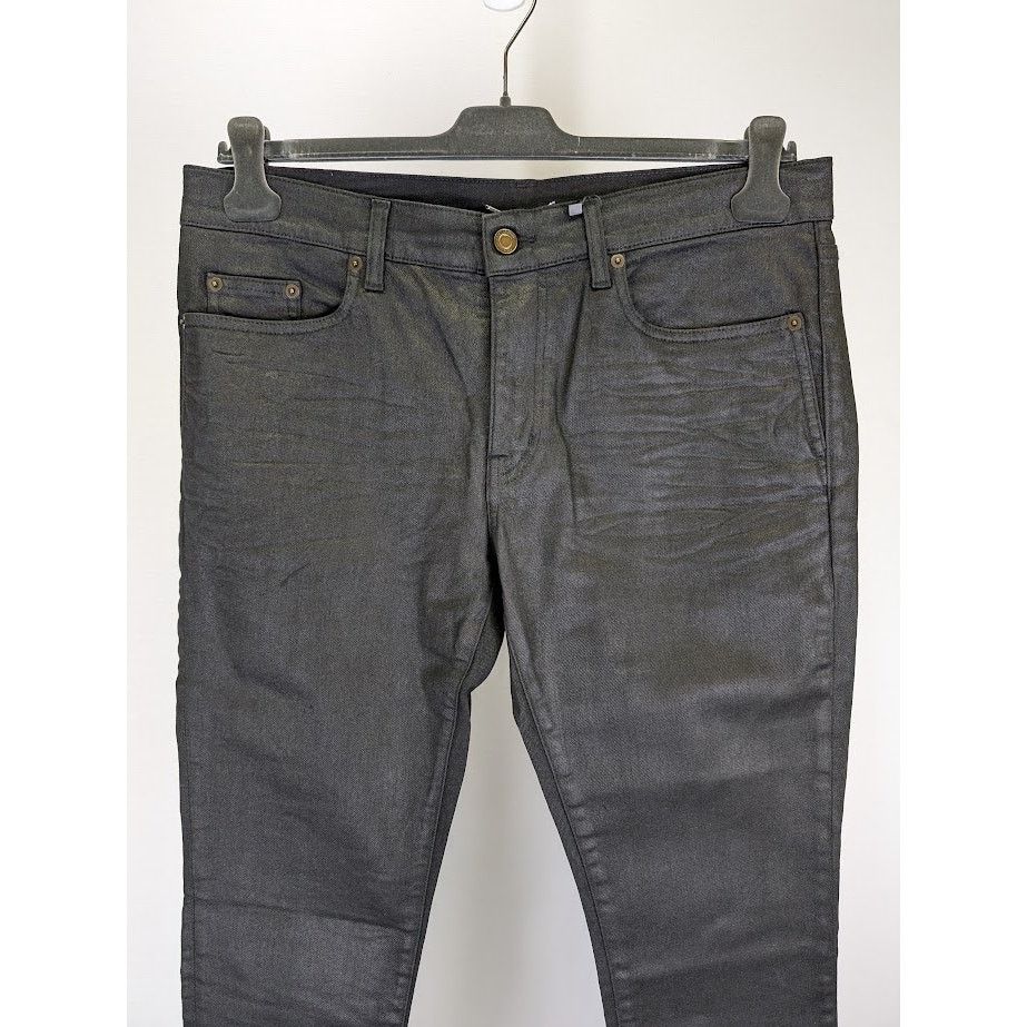 Saint Laurent Paris o1rshd1 Q:2 / Skinny 5 Pocket Low Nightrider Jeans in Black Size US 34 / EU 50 - 4 Thumbnail