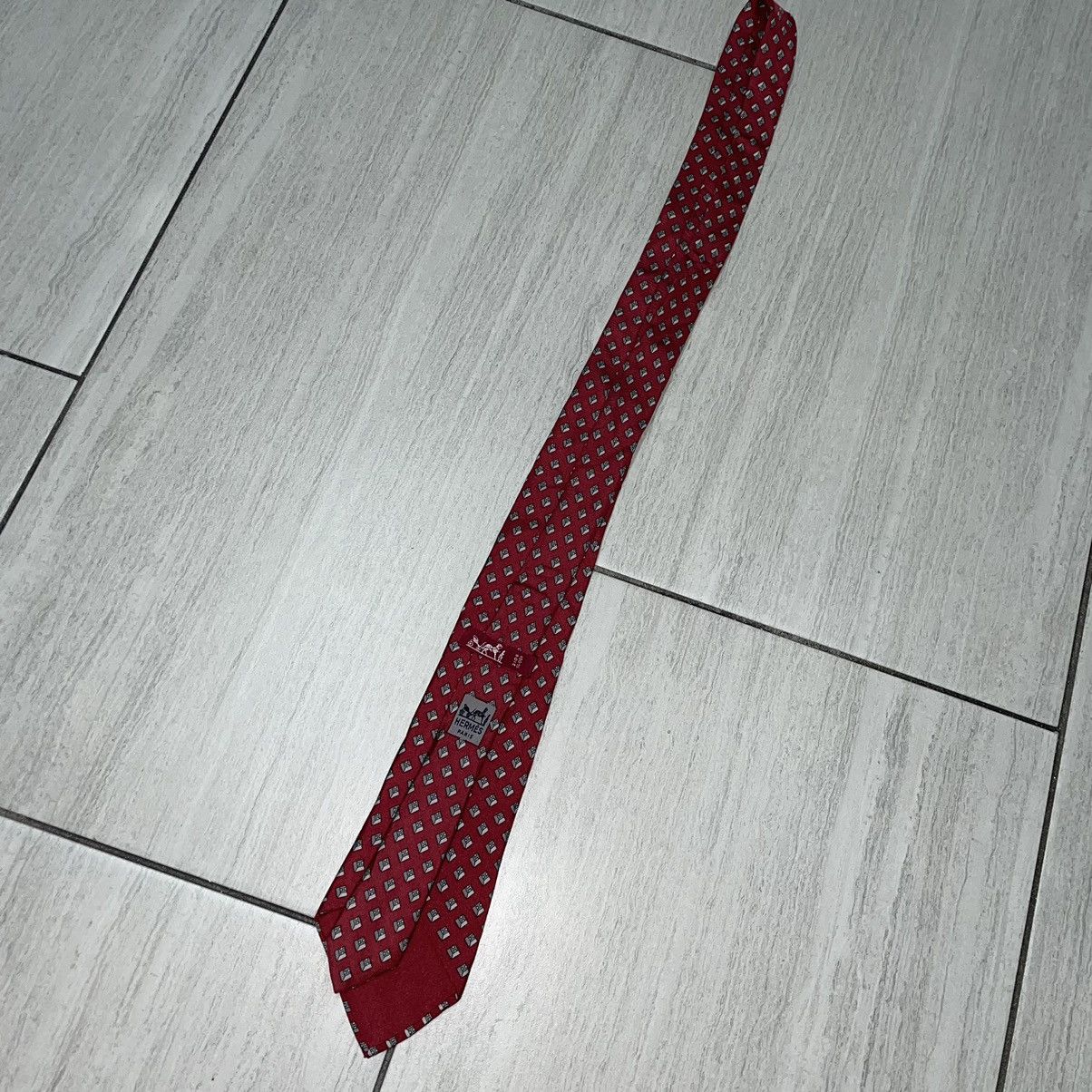 Hermes Hermes Square Mini H Vintage Tie Size ONE SIZE - 2 Thumbnail