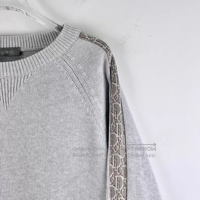 Dior Dior Gray logo old flower stitching cotton round-neck long Size US L / EU 52-54 / 3 - 3 Thumbnail