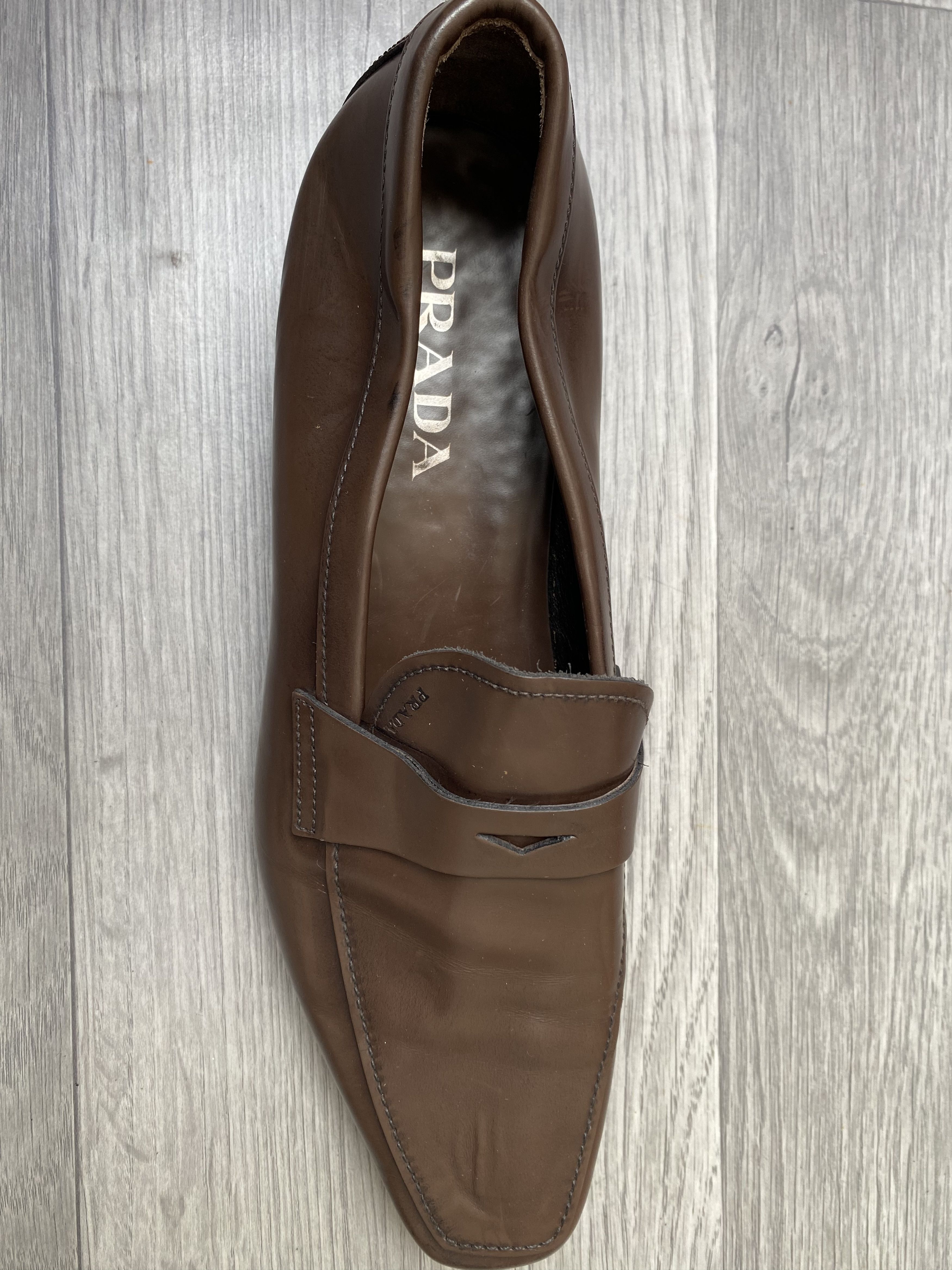 Prada Prada brown penny loafers dress shoes sz uk 10 Size US 11 / EU 44 - 12 Thumbnail
