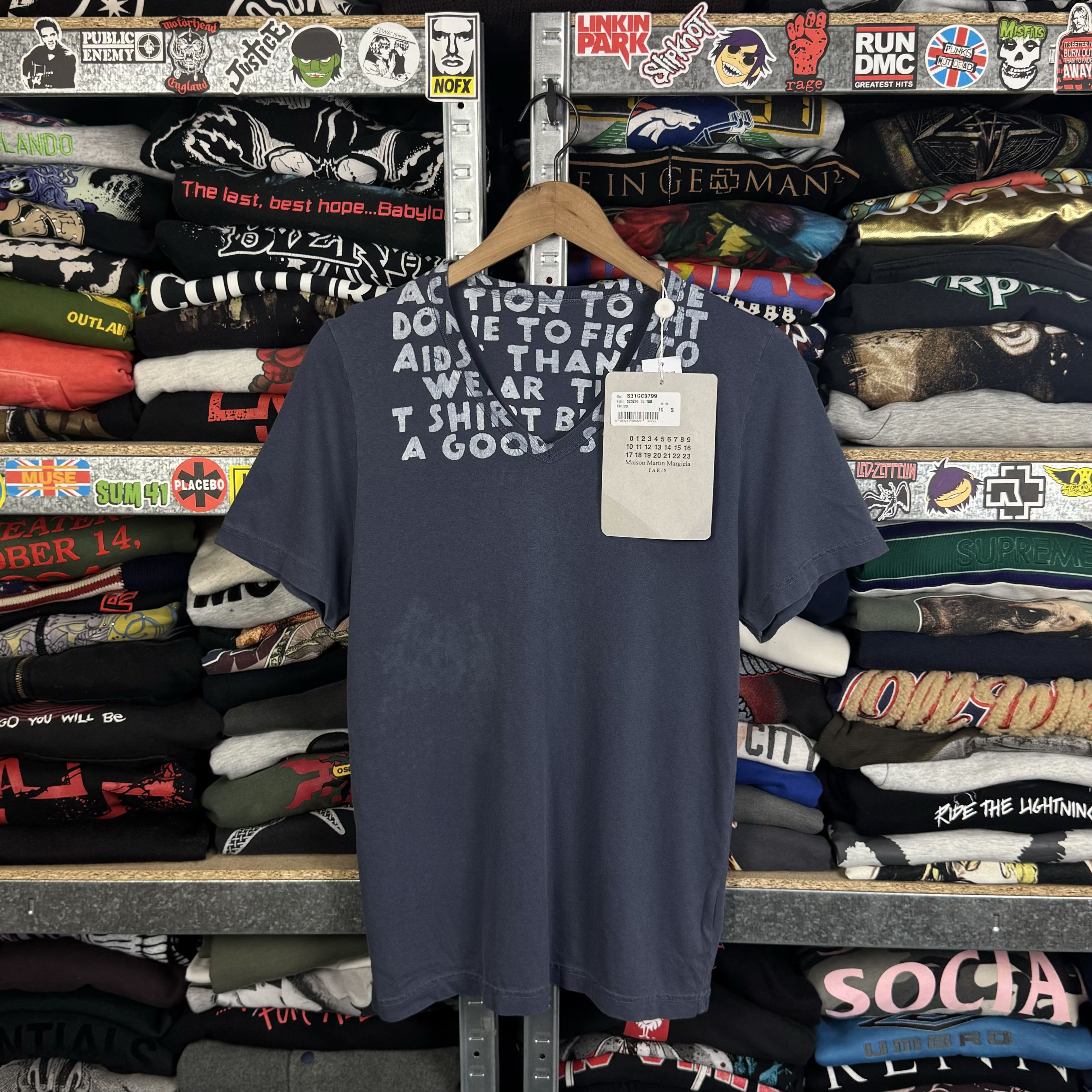 Maison Margiela MAISON MARTIN MARGIELA AIDS AWARENESS GARMENT DYED T-SHIRT Size US S / EU 44-46 / 1 - 1 Thumbnail