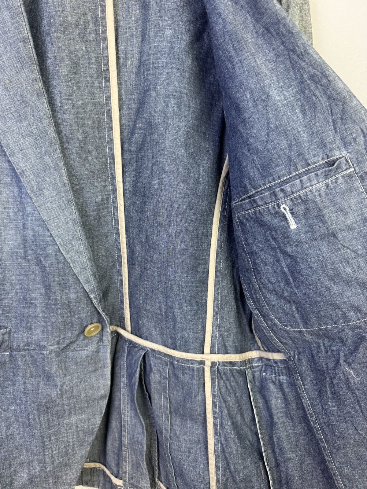 Dolce & Gabbana Dolce & Gabbana light blue chambray blazer Size 48R - 6 Thumbnail