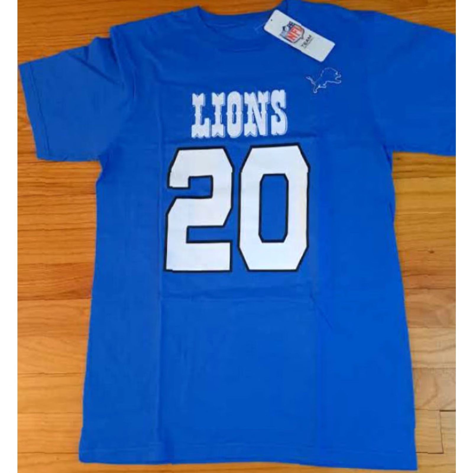 NFL VINTAGE Detroit Lions Barry Sanders Hall of Fame Medium NWT Printed T-Shirt NFL Unisex Adults M Blue Short Sleeve Shirt Mens Size US M / EU 48-50 / 2 - 3 Thumbnail