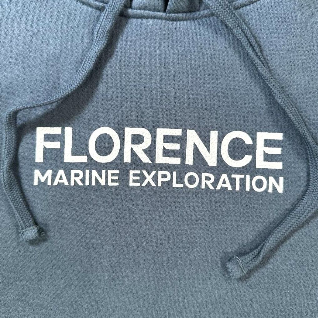 Vintage Florence Marine X Explorer Hoodie Slate Blue Organic Cotton Mens Large Surf Outdoors Size US L / EU 52-54 / 3 - 2 Thumbnail