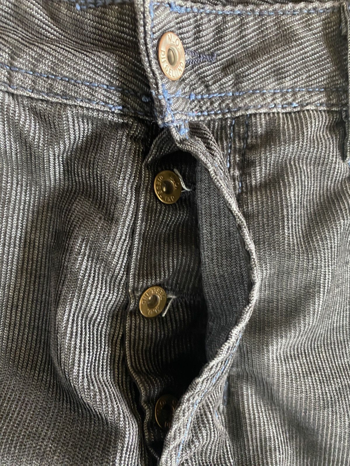 Diesel Vintage Diesel Charcoal Button Fly Fade Corduroy Pants 32x29 Size US 32 / EU 48 - 12 Thumbnail