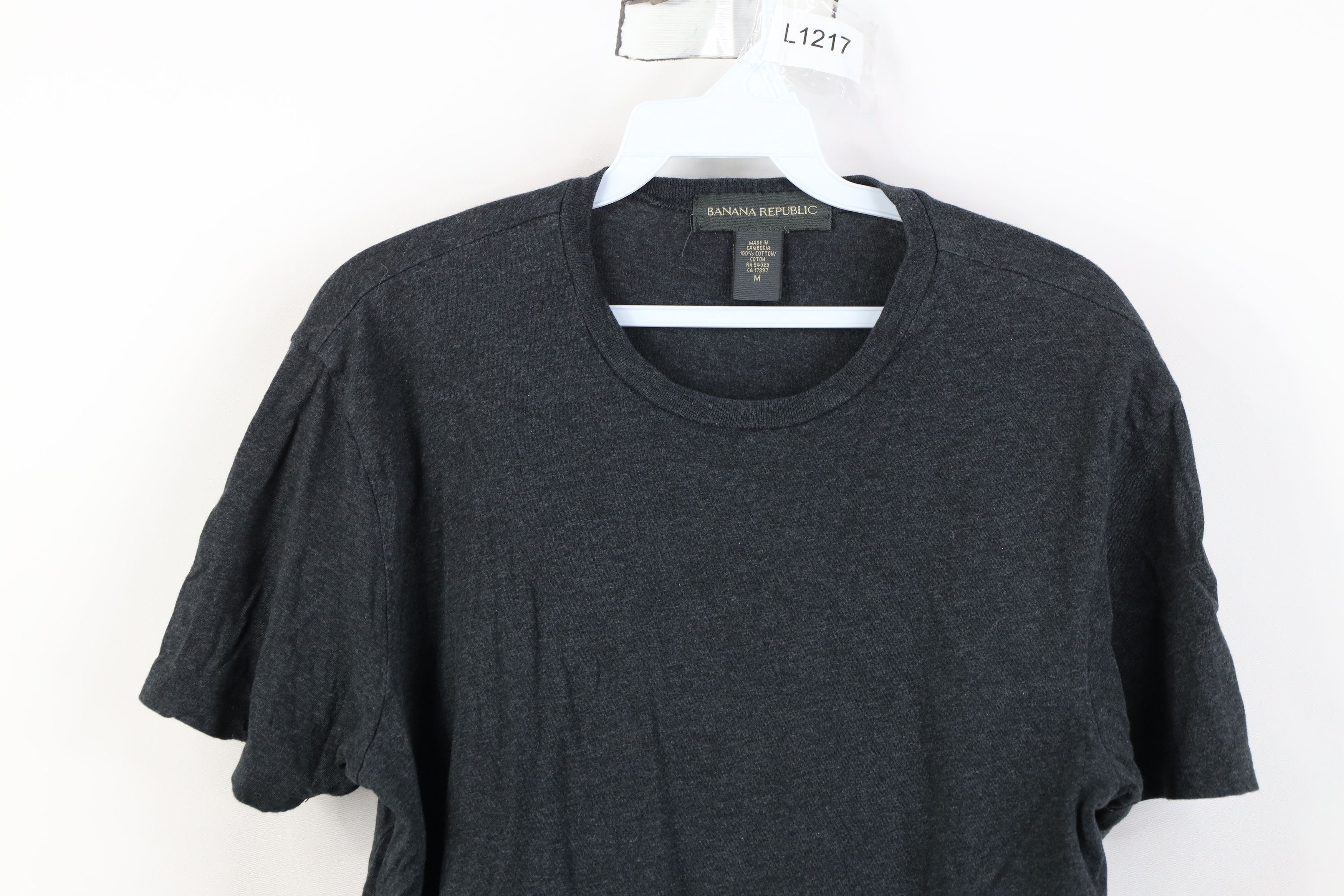 Banana Republic Vintage Y2K Banana Republic Cotton T-Shirt Charcoal Gray Size US M / EU 48-50 / 2 - 2 Thumbnail