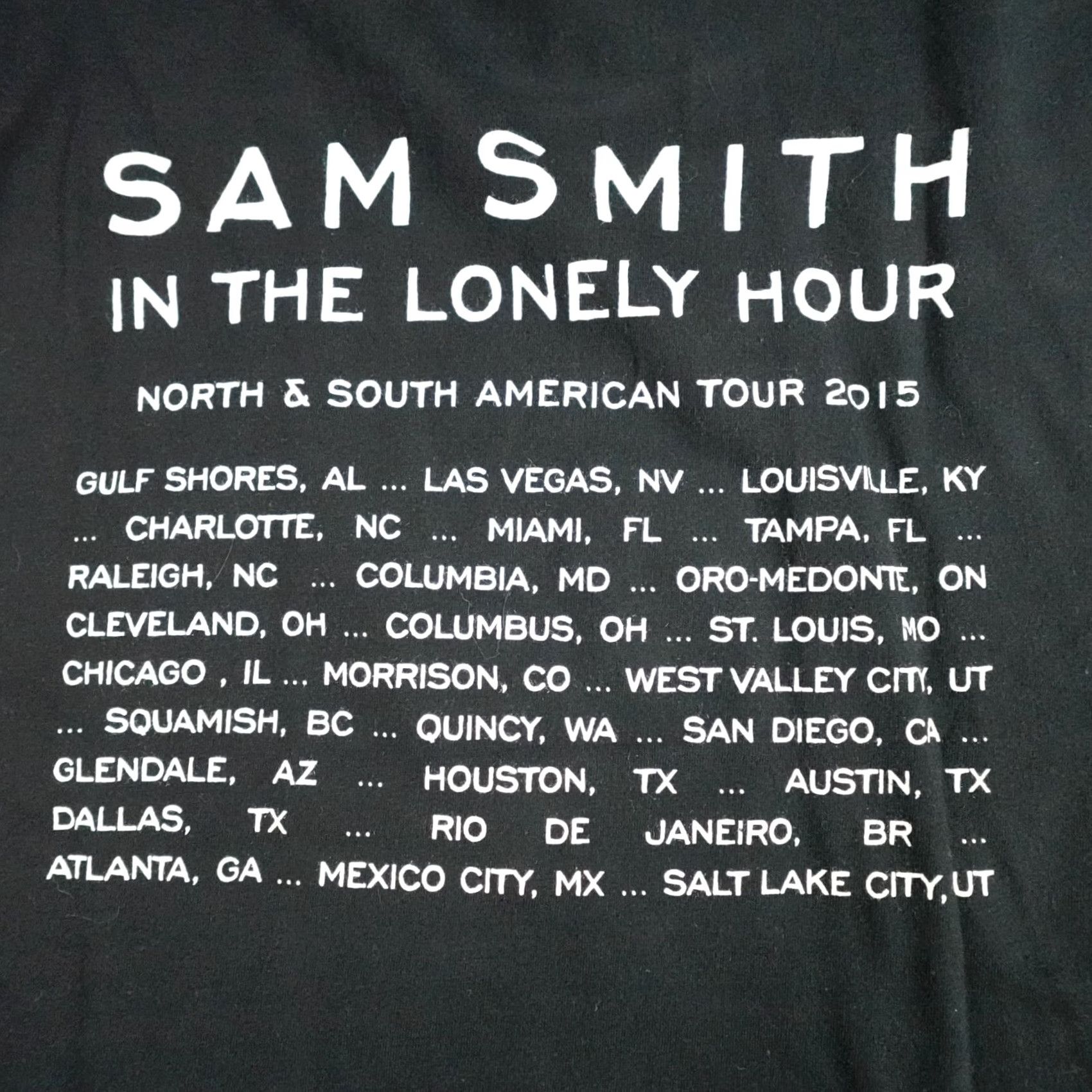 Vintage Sam Smith T-shirt Medium Black Double Sided In the Lonely Hour Tour Shirt Women M Black Double-Sided Concert Size M / US 6-8 / IT 42-44 - 7 Thumbnail