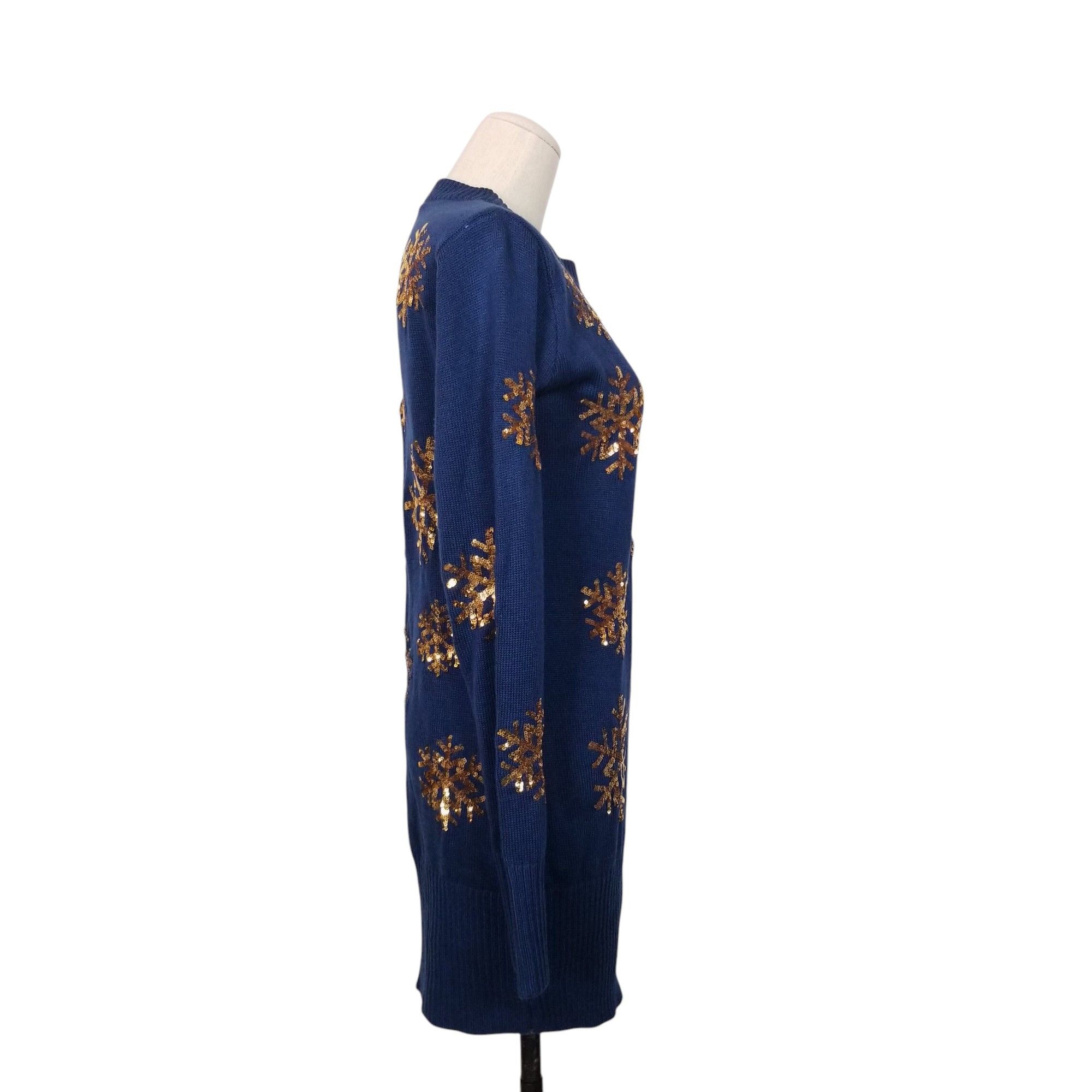 Tipsy Elves NWT Tipsy Elves Golden Snowflake Sweater Dress Size M / US 6-8 / IT 42-44 - 2 Thumbnail
