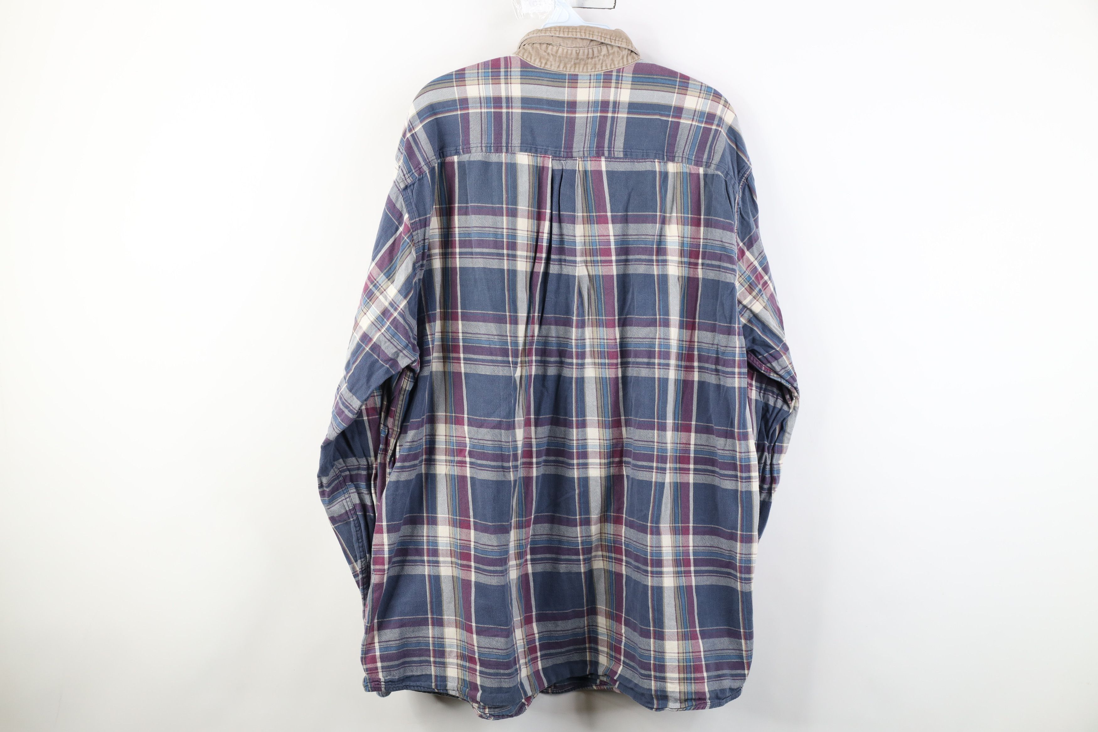 Vintage Vintage 90s Streetwear Collar Flannel Button Down Shirt Size US XXL / EU 58 / 5 - 9 Thumbnail