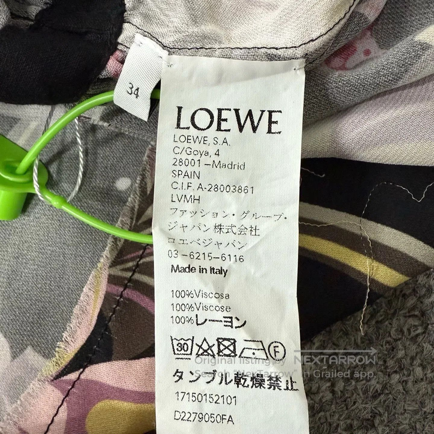 Loewe Loewe Irregular Hem Printed Dress. Size XXS / US 00 / IT 34 - 4 Thumbnail