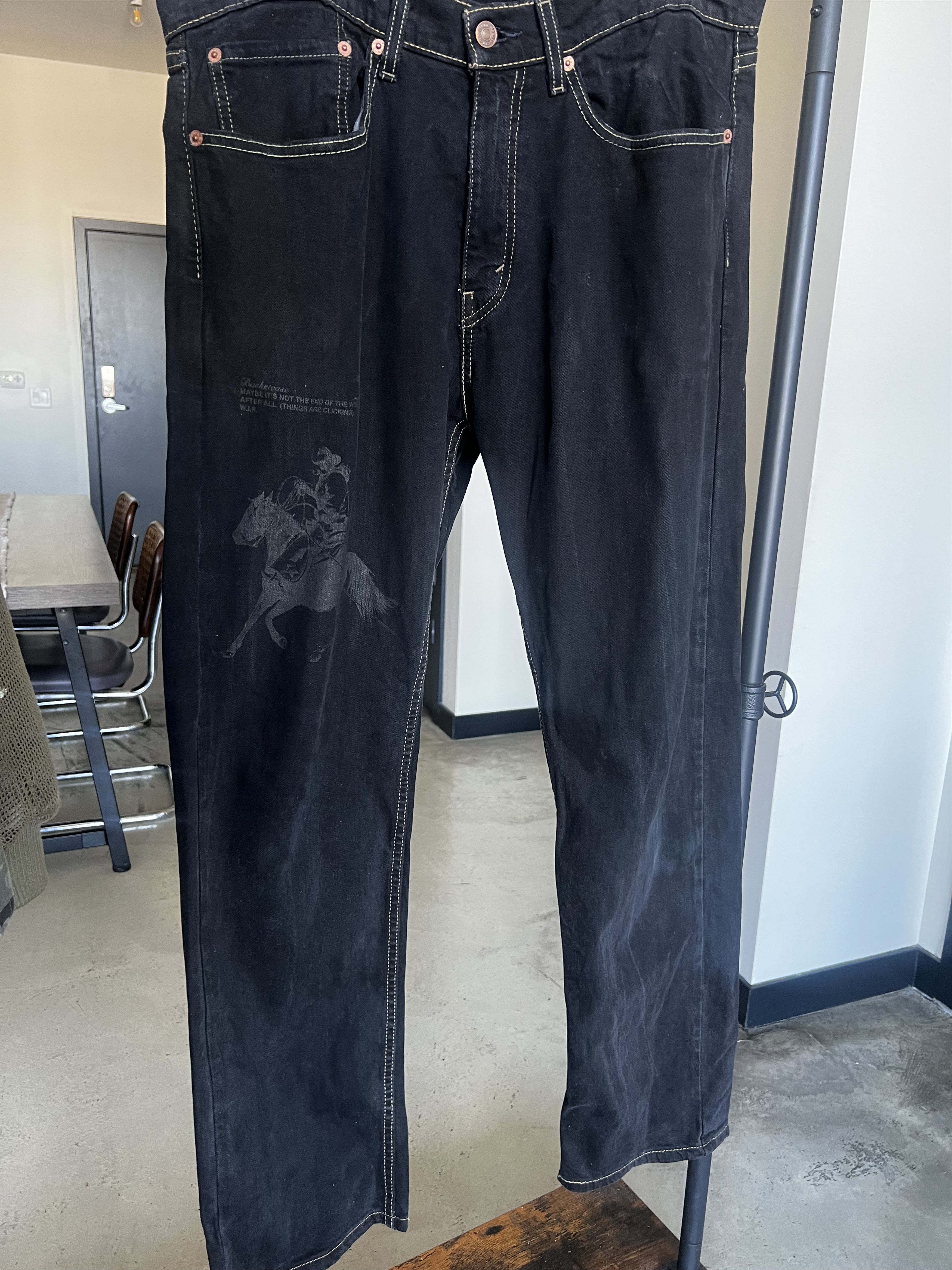 basketcase gallery Basketcase gallery western Levis 505 denim black Size US 34 / EU 50 - 1 Thumbnail