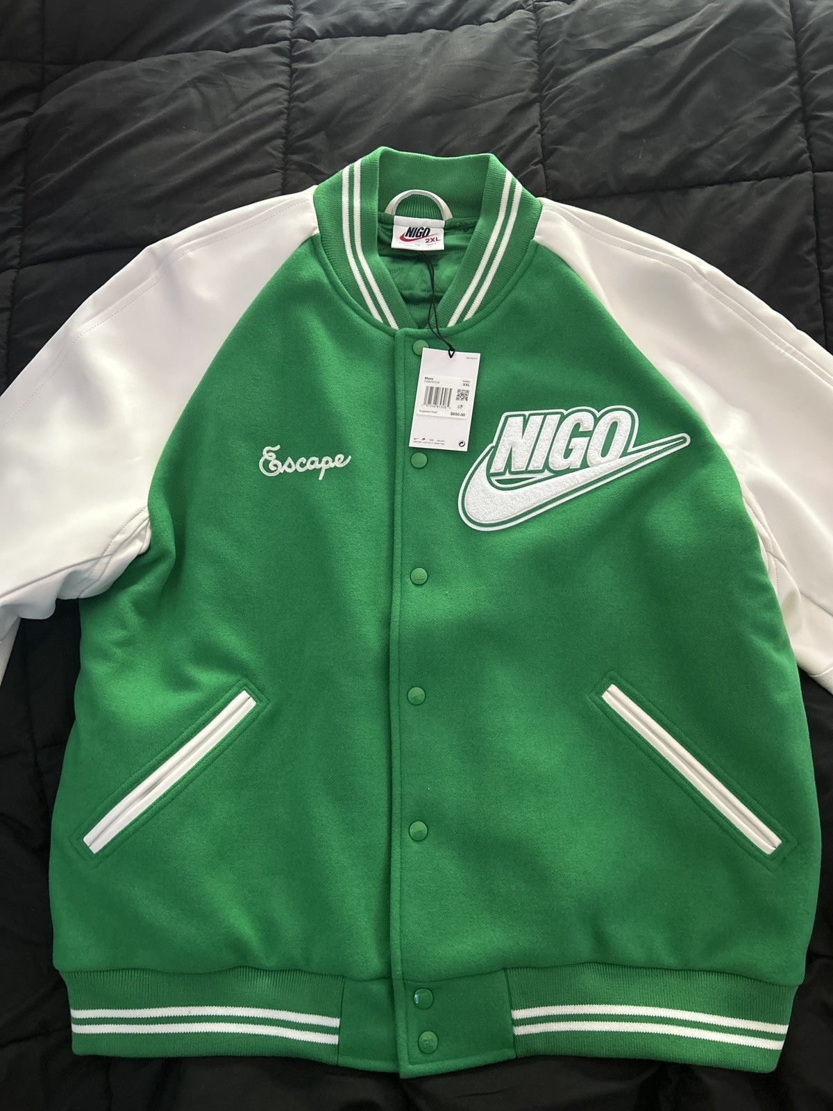 NIGO Nike NRG Varsity Jacket Green OGIN NIGO ×Nike NRG