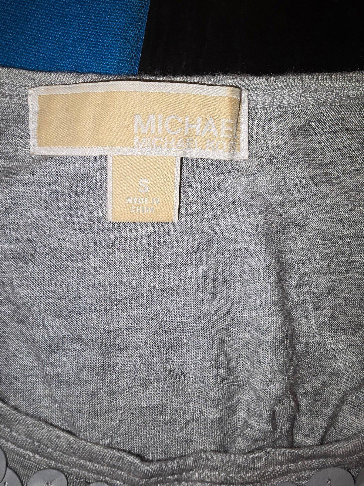Designer Michael Kors Sparkling Silver Sequin - Stunning Party Wear Size S / US 4 / IT 40 - 3 Thumbnail