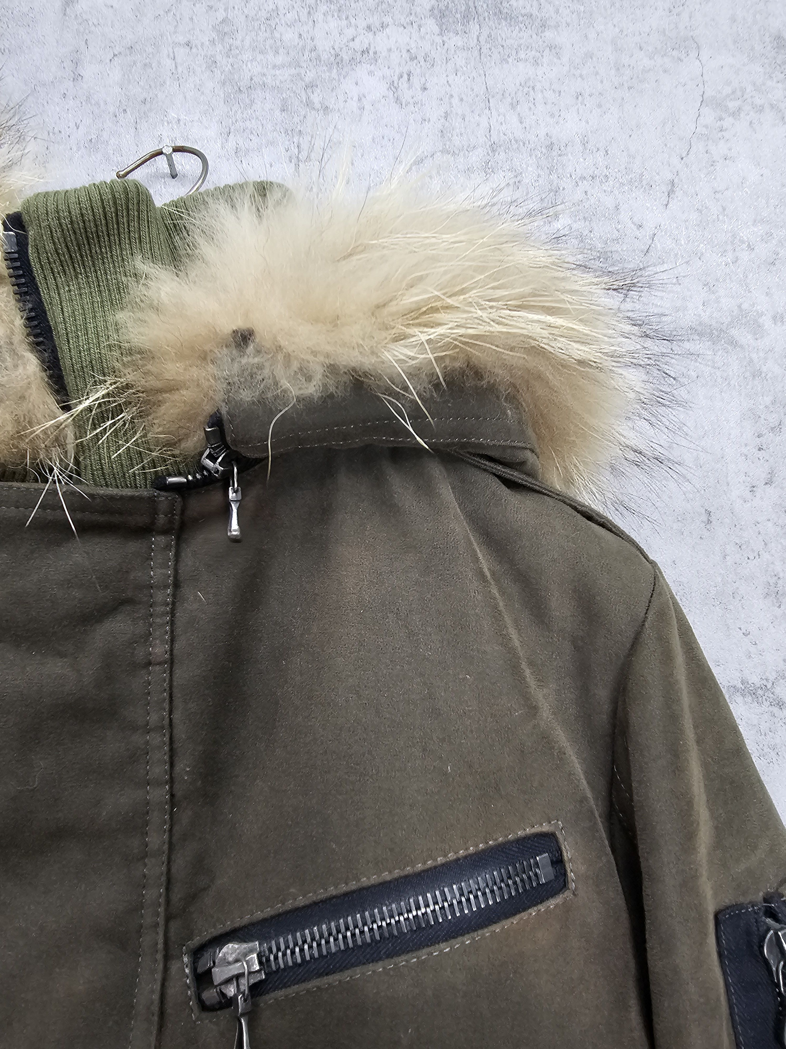 Japanese Brand × Shellac SHELLAC Riri Zipper Waxed Cotton Bomber Sherpa Jacket J0069 Size US M / EU 48-50 / 2 - 8 Thumbnail