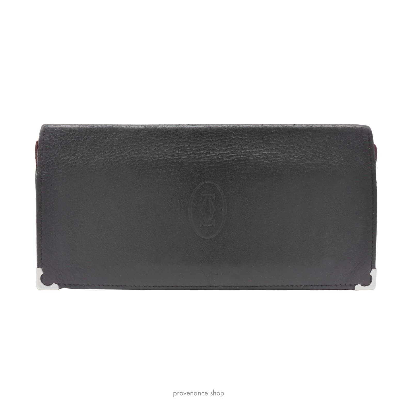 image of Cartier Long Wallet - Black Calfskin Leather, Men's